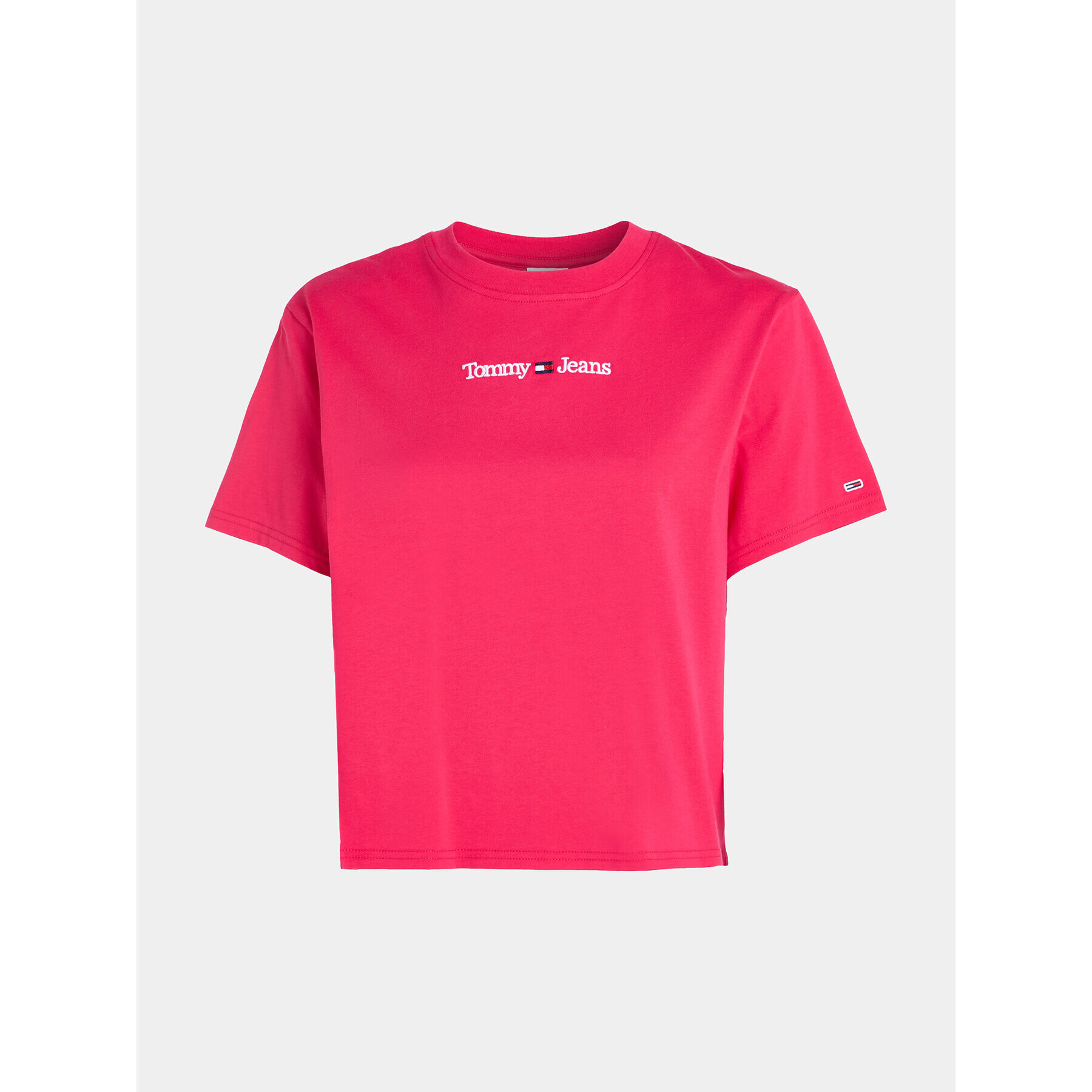 Tommy Jeans Тишърт Serif Linear DW0DW15049 Розов Classic Fit - Pepit.bg