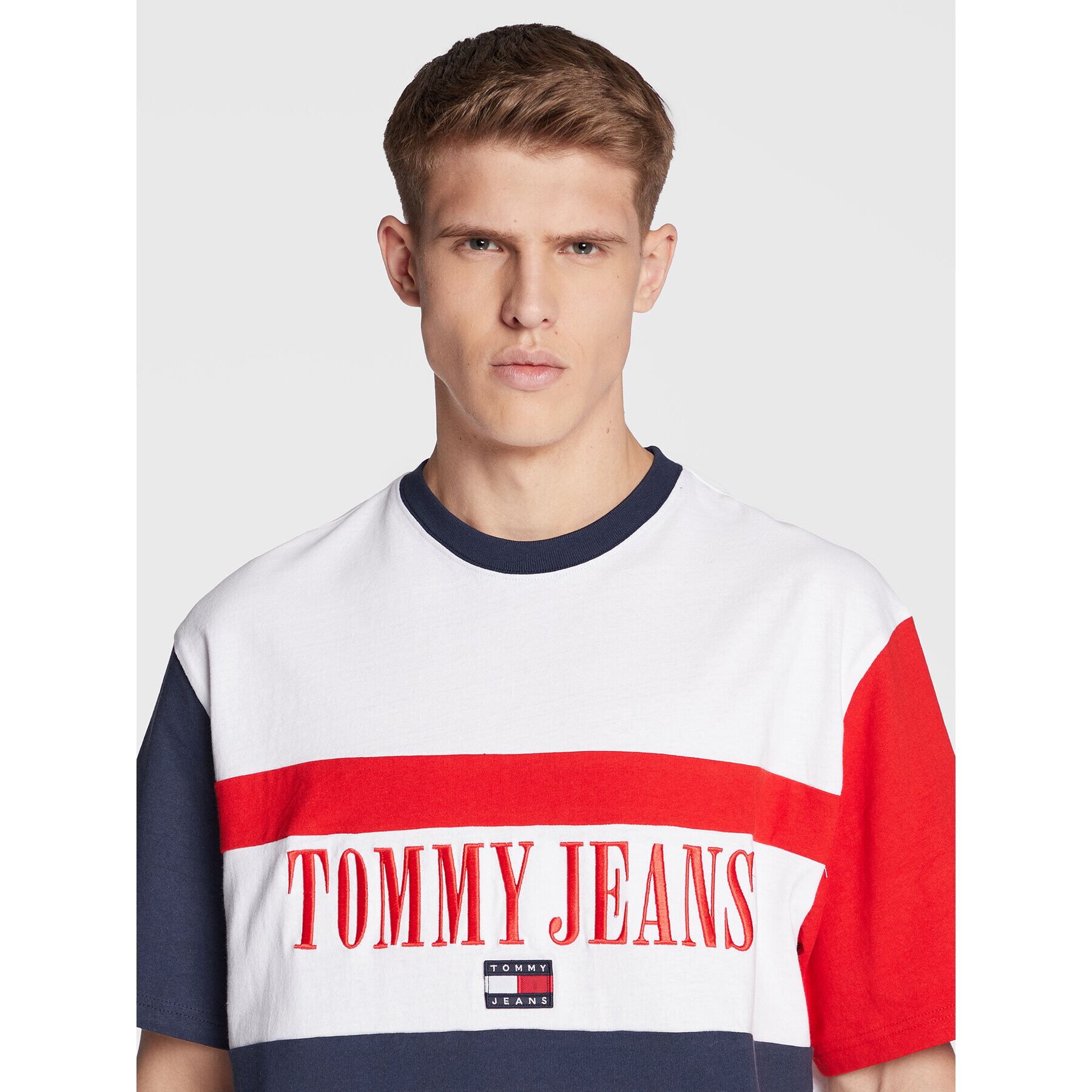 Tommy Jeans Тишърт Skater Archive Block DM0DM15055 Бял Relaxed Fit - Pepit.bg