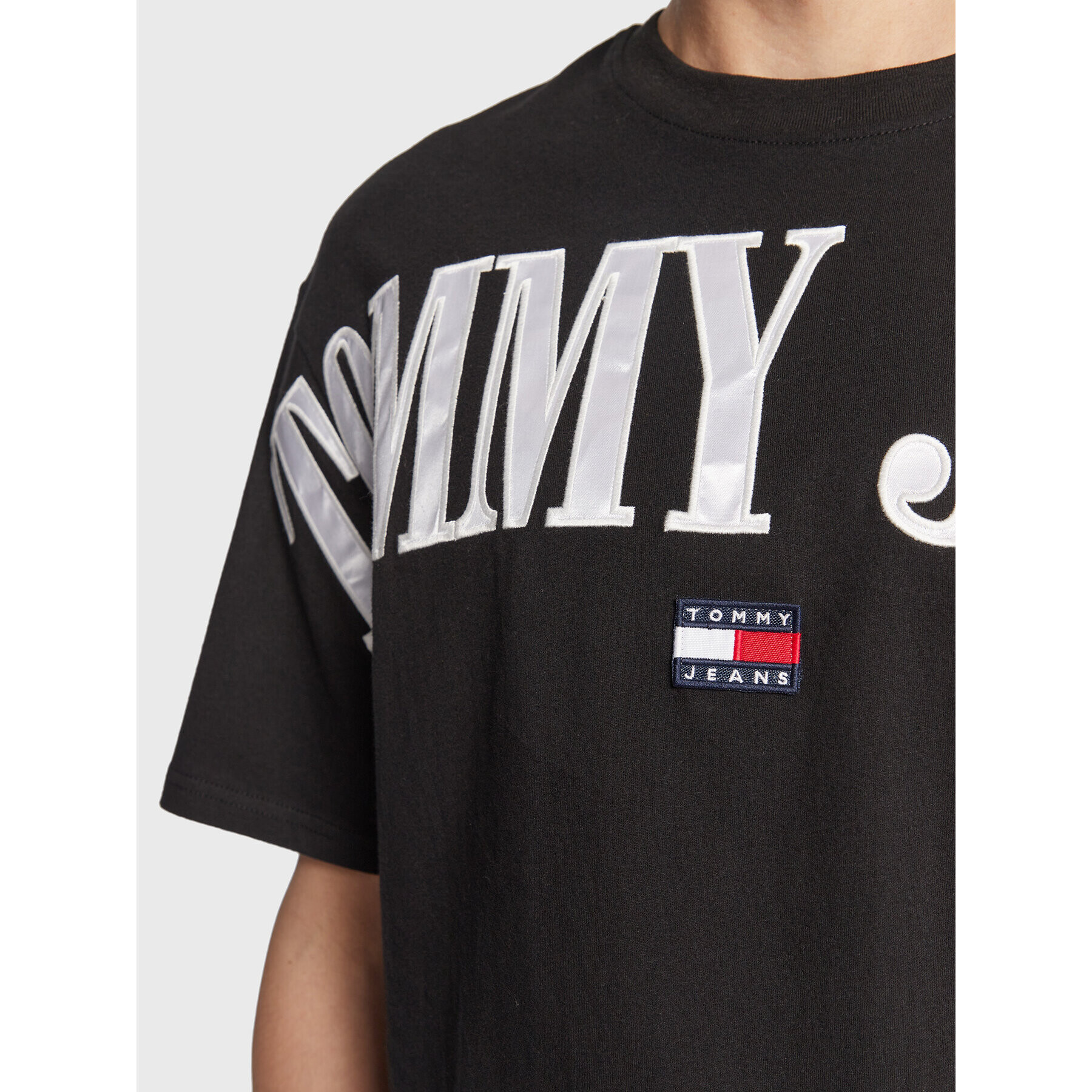 Tommy Jeans Тишърт Skater Archive Logo DM0DM15665 Черен Oversize - Pepit.bg