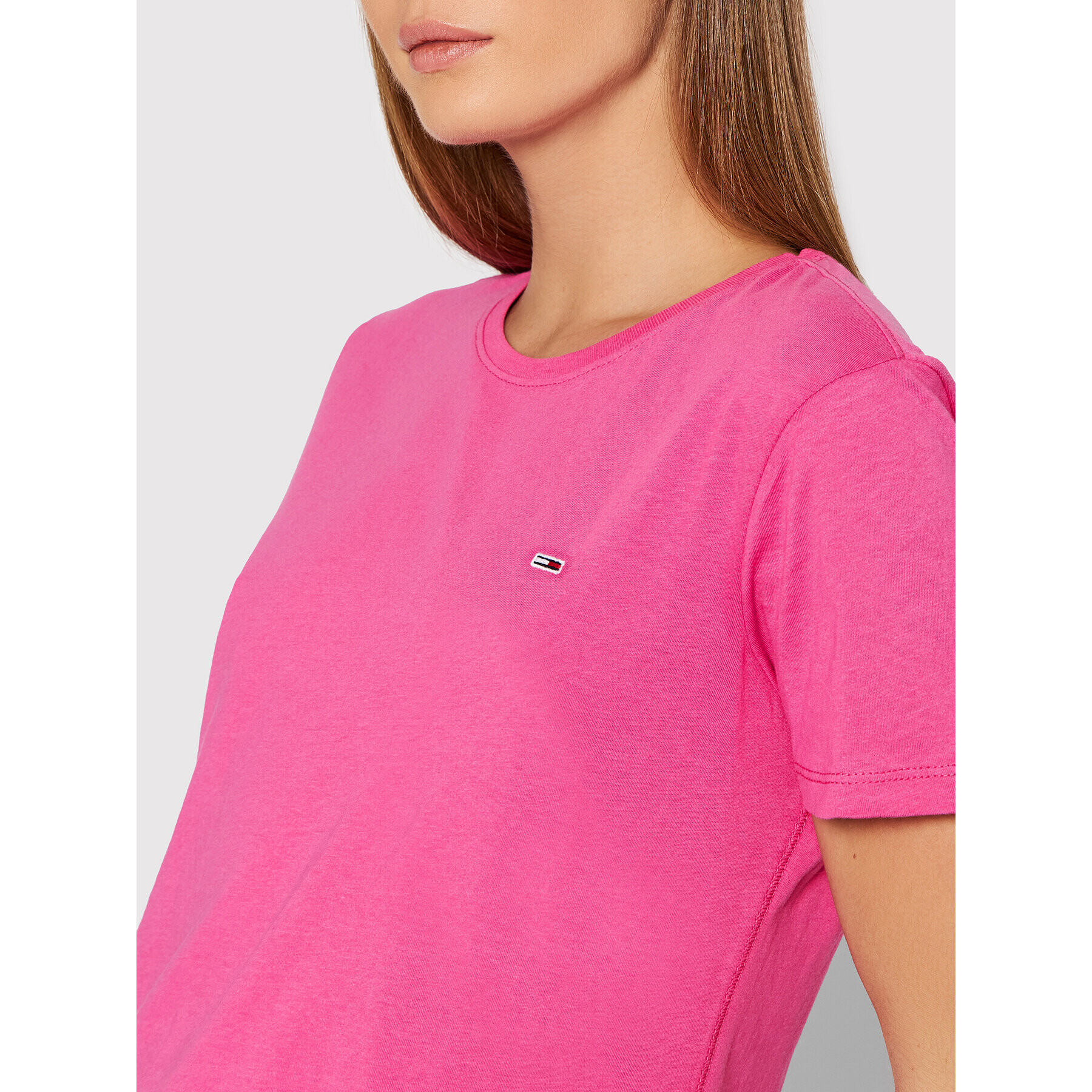 Tommy Jeans Тишърт Soft Jersey DW0DW06901 Розов Regular Fit - Pepit.bg