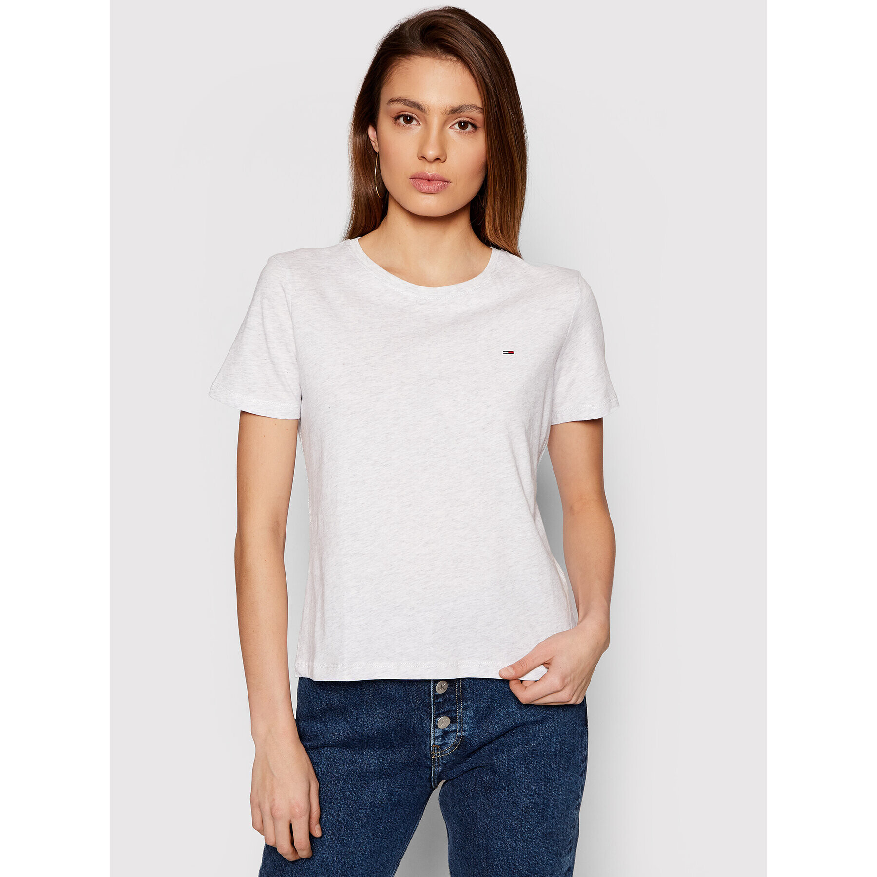 Tommy Jeans Тишърт Soft Tee DW0DW06901 Сив Regular Fit - Pepit.bg