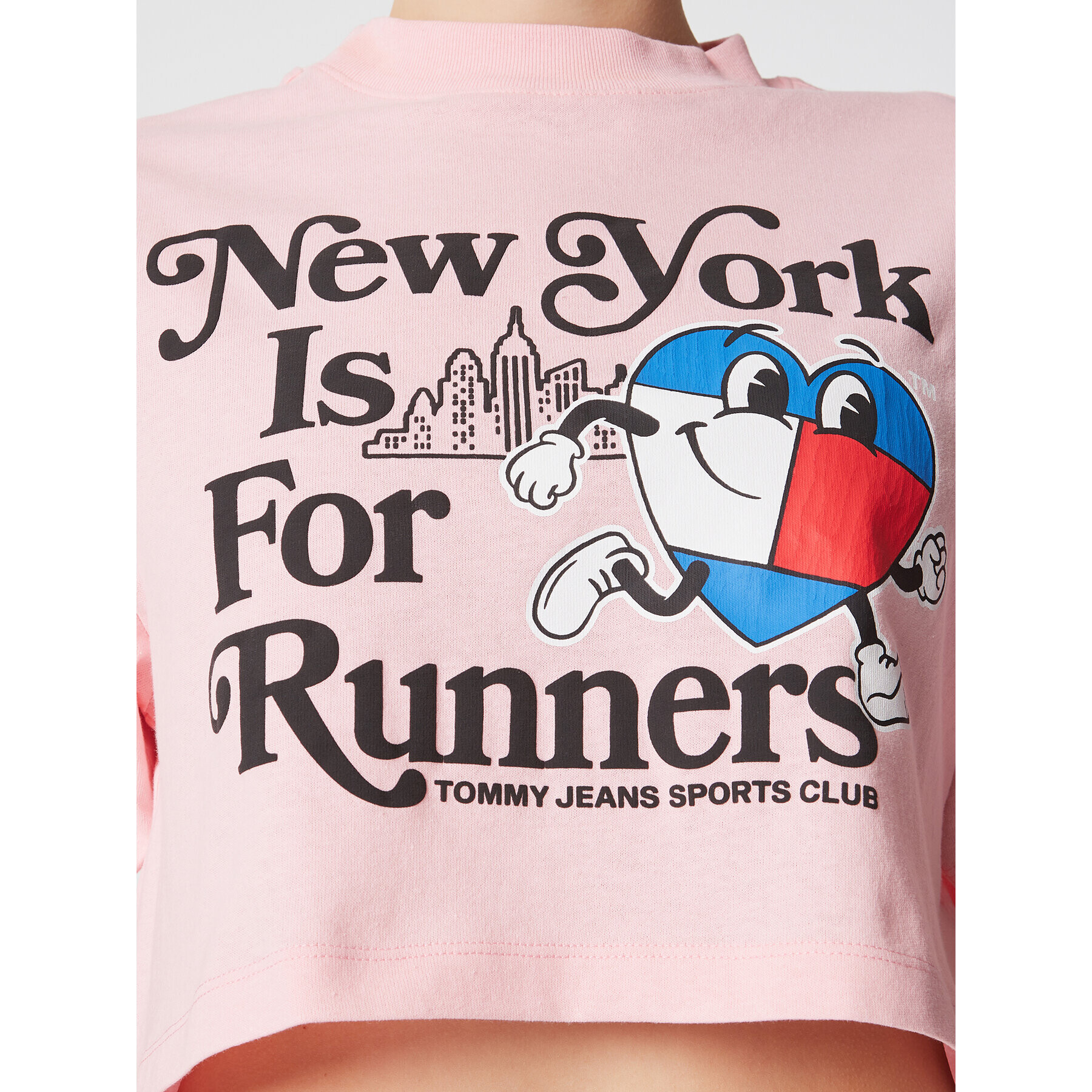 Tommy Jeans Тишърт Sportees Runners DW0DW14923 Розов Oversize - Pepit.bg