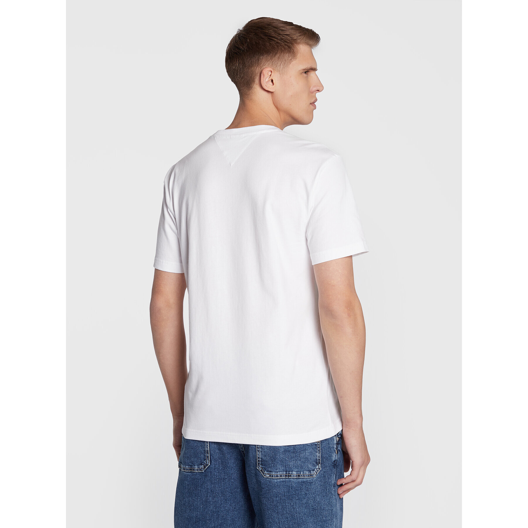 Tommy Jeans Тишърт Timeless DM0DM14988 Бял Regular Fit - Pepit.bg