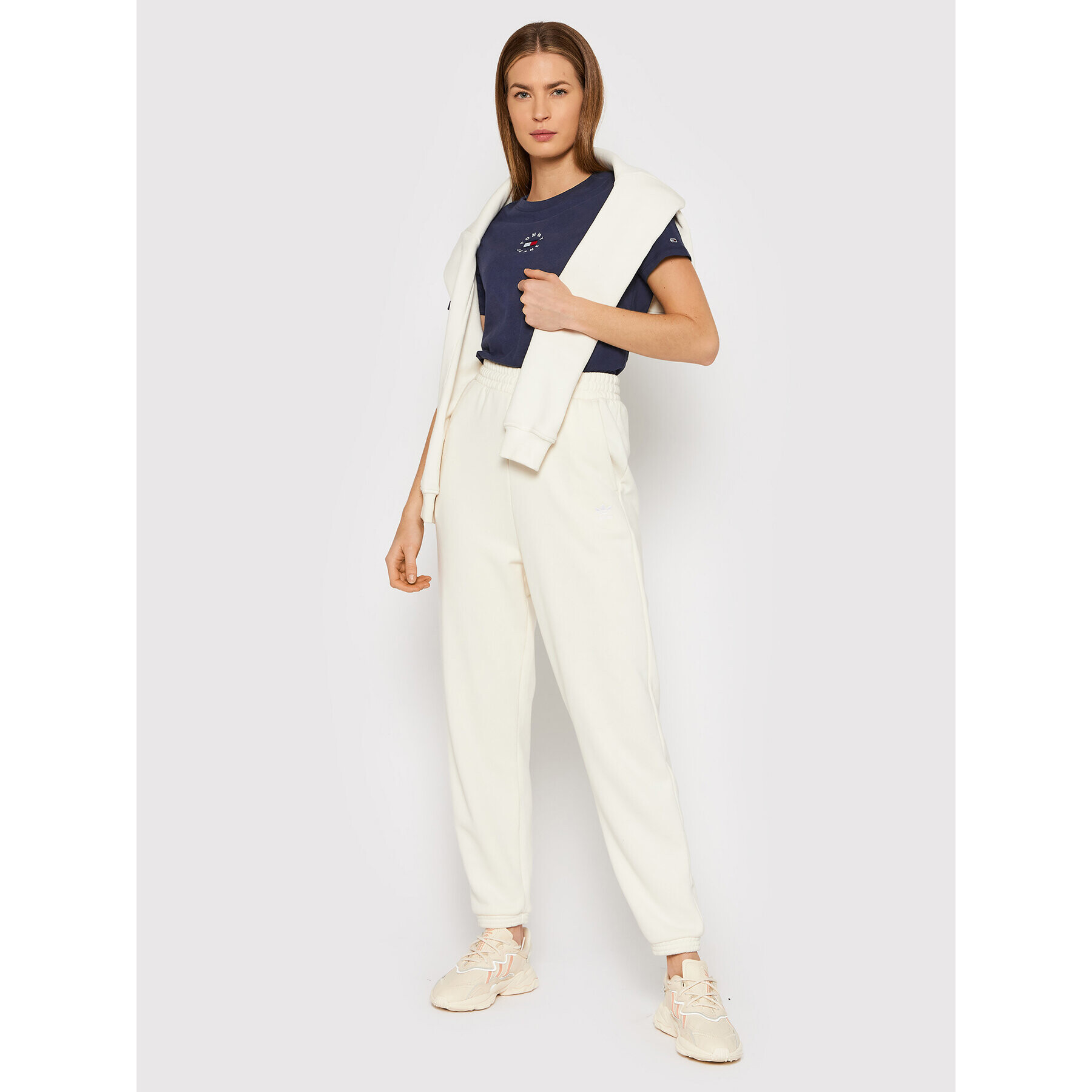 Tommy Jeans Тишърт Tiny DW0DW11350 Тъмносин Slim Fit - Pepit.bg