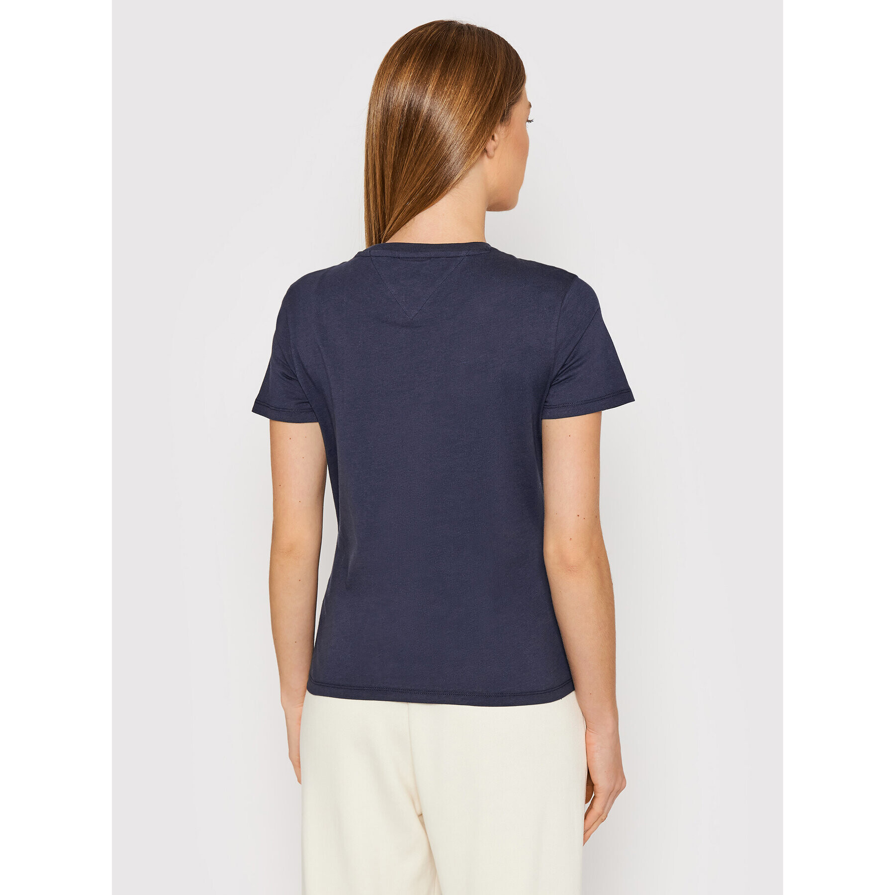 Tommy Jeans Тишърт Tiny DW0DW11350 Тъмносин Slim Fit - Pepit.bg