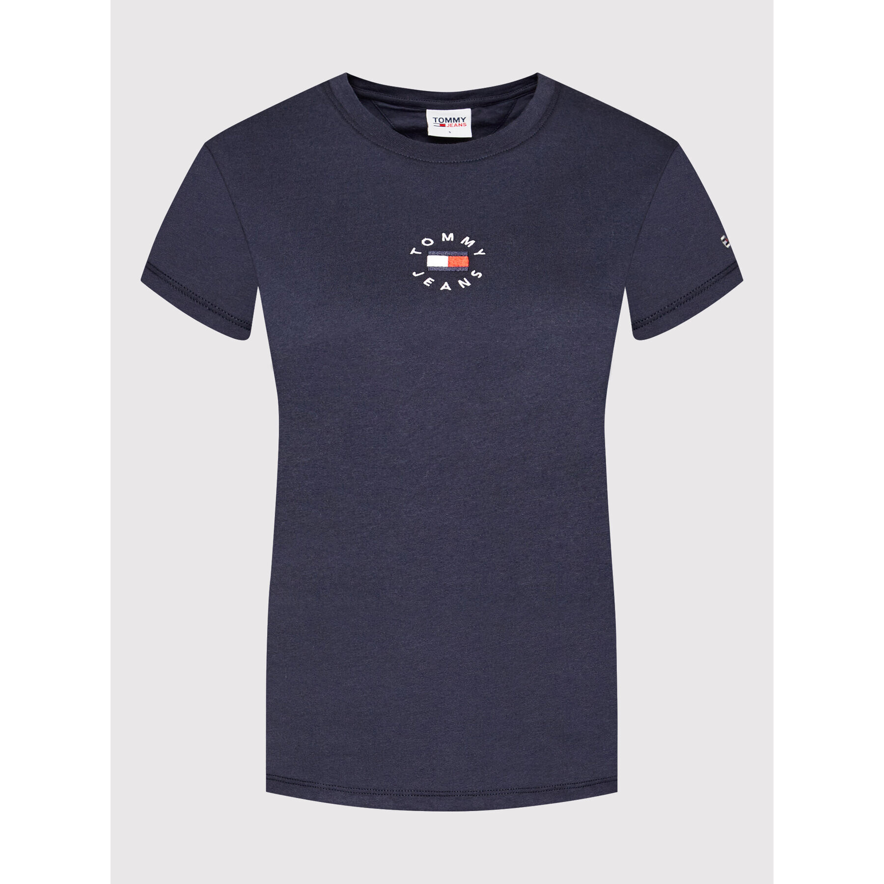 Tommy Jeans Тишърт Tiny DW0DW11350 Тъмносин Slim Fit - Pepit.bg