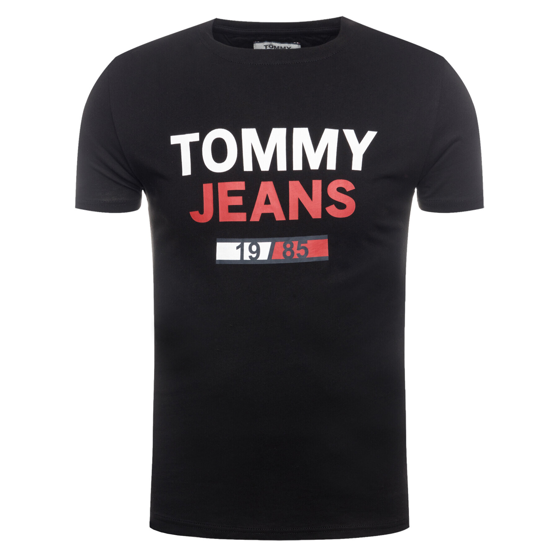 Tommy Jeans Тишърт TJM 1985 Logo Tee DM0DM07537 Черен Regular Fit - Pepit.bg