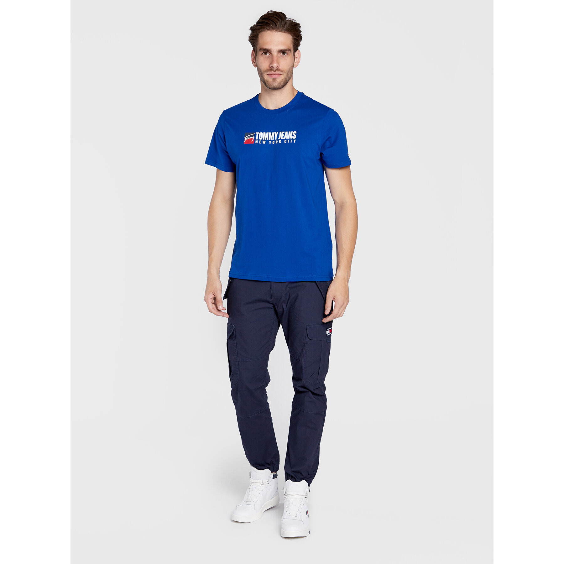 Tommy Jeans Тишърт Tjm Entry Athletics DM0DM14001 Син Regular Fit - Pepit.bg