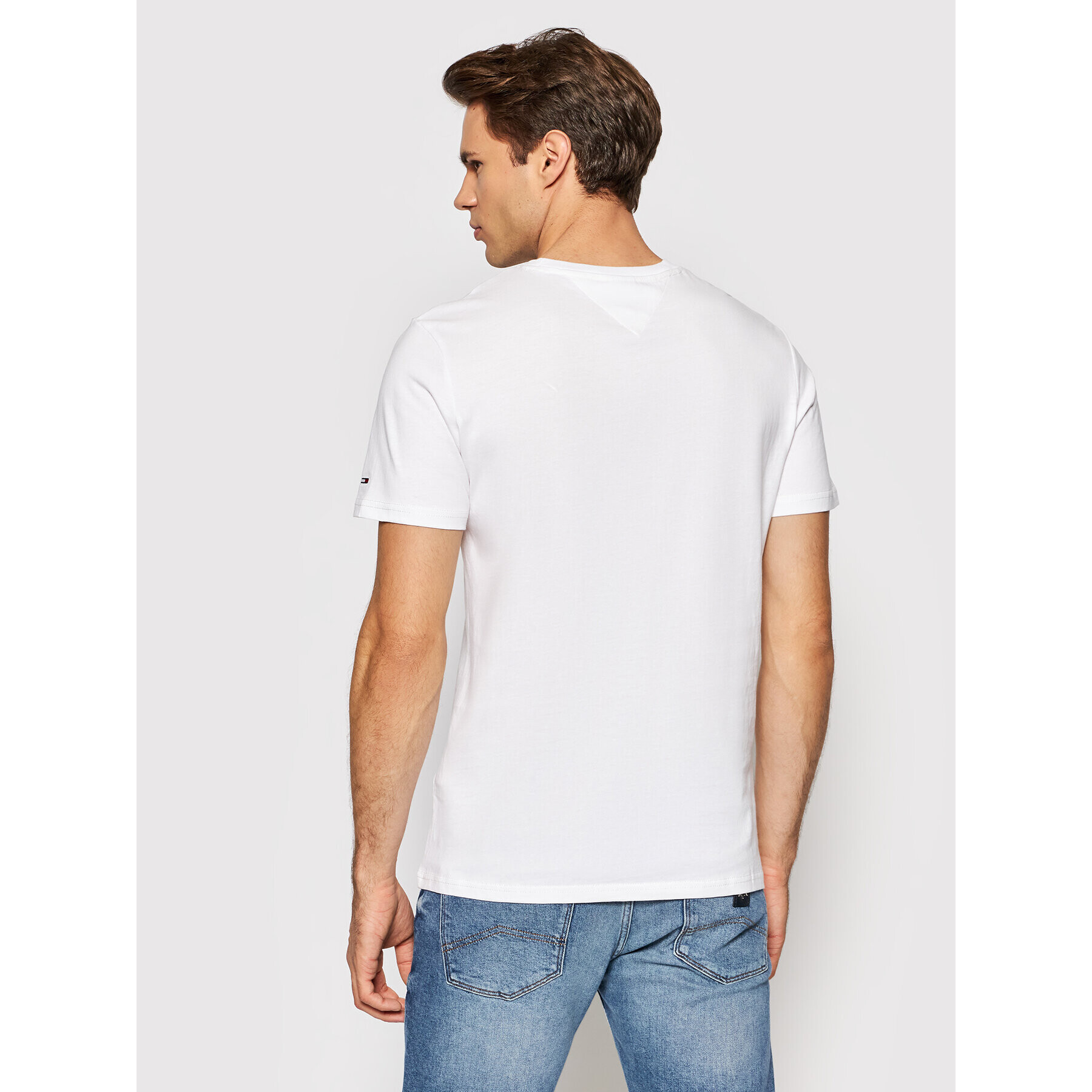 Tommy Jeans Тишърт Tjm Essential Graphic DM0DM11600 Бял Slim Fit - Pepit.bg