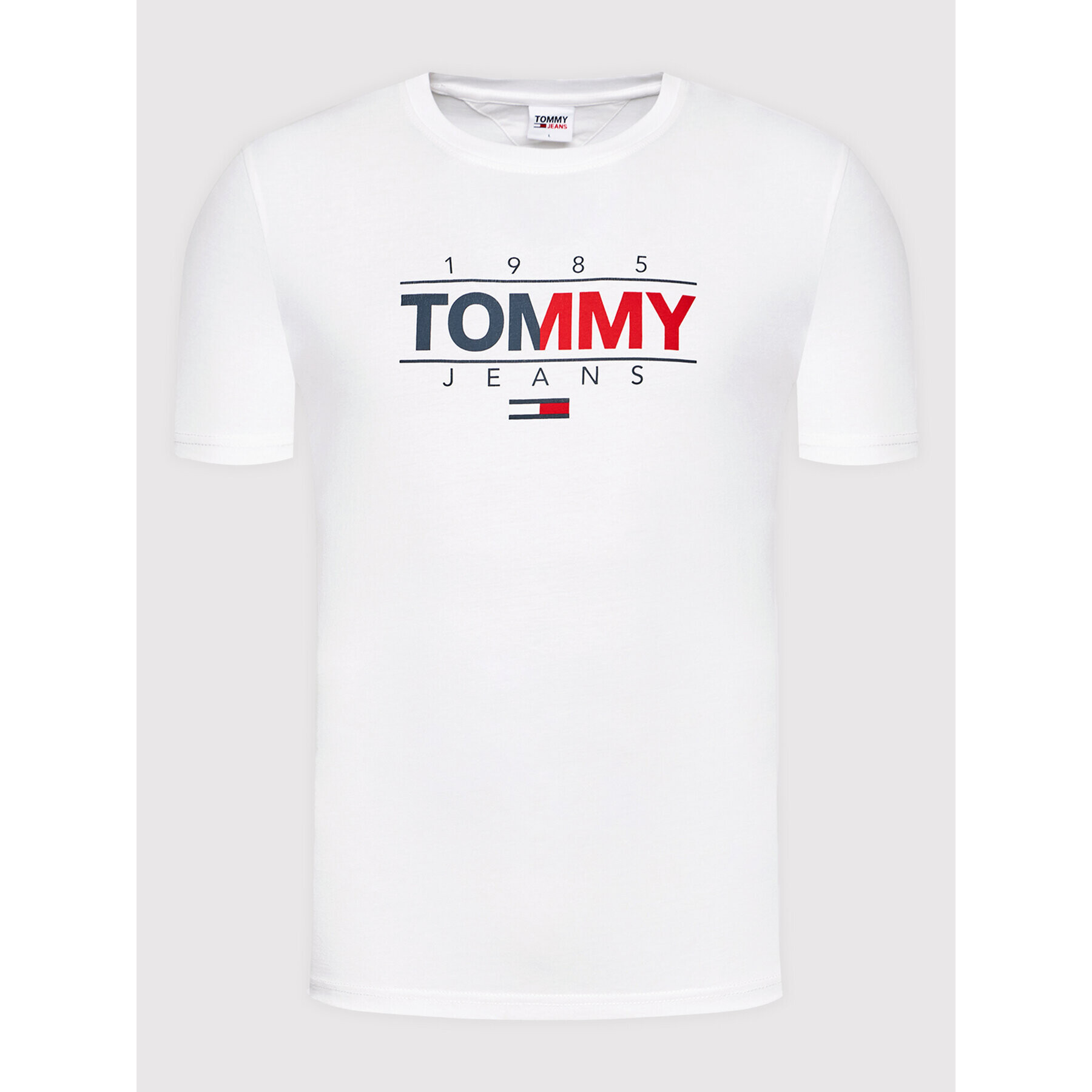 Tommy Jeans Тишърт Tjm Essential Graphic DM0DM11600 Бял Slim Fit - Pepit.bg