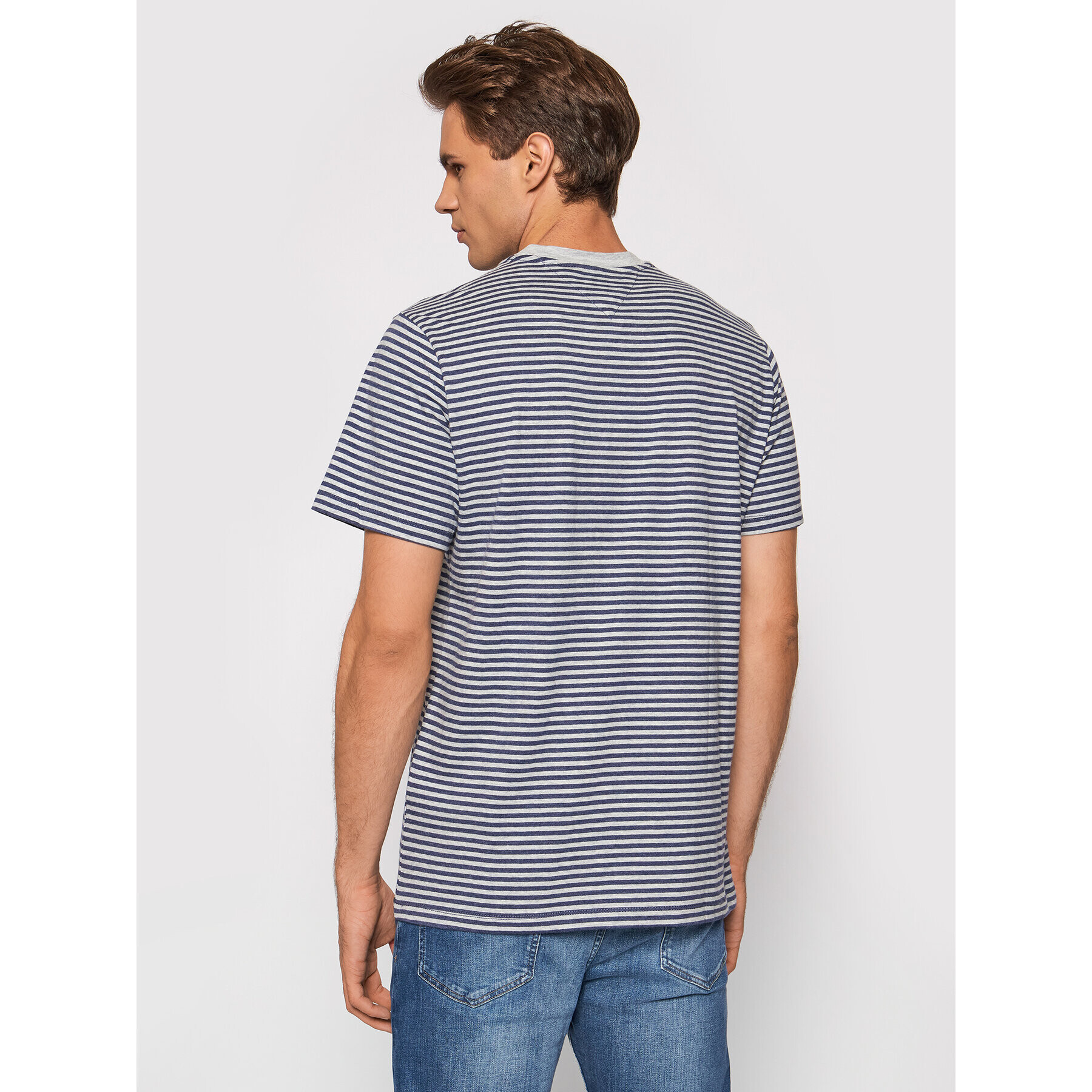 Tommy Jeans Тишърт Tjm Stripe Tab DM0DM09740 Тъмносин Regular Fit - Pepit.bg