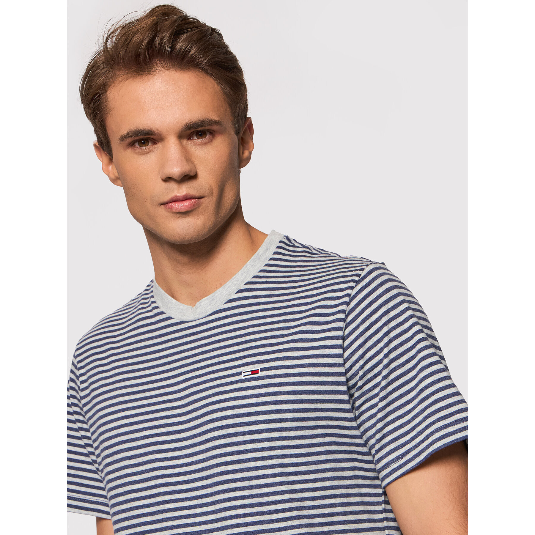 Tommy Jeans Тишърт Tjm Stripe Tab DM0DM09740 Тъмносин Regular Fit - Pepit.bg