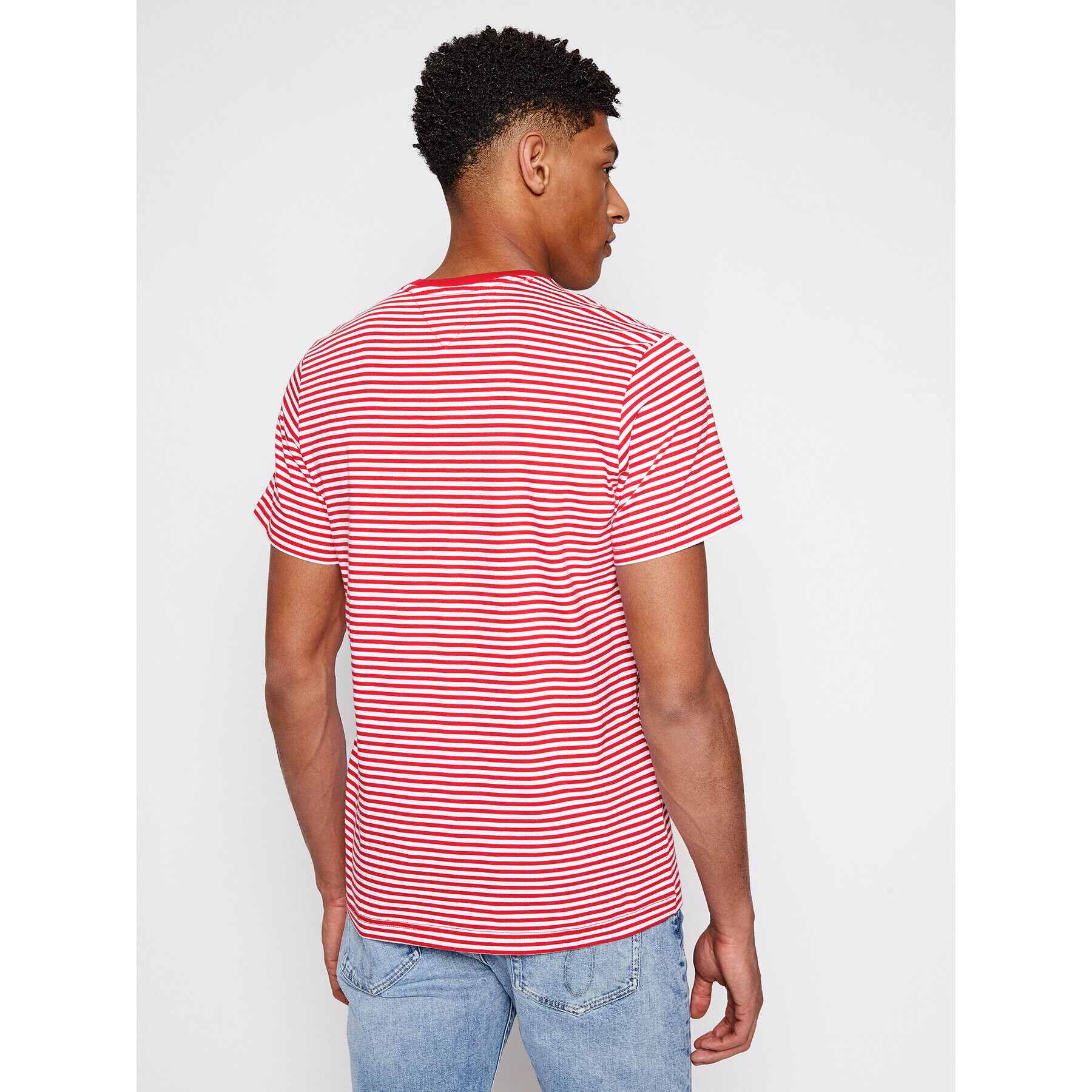 Tommy Jeans Тишърт Tjm Tommy Classics Stripe Tee DM0DM05515 Червен Regular Fit - Pepit.bg