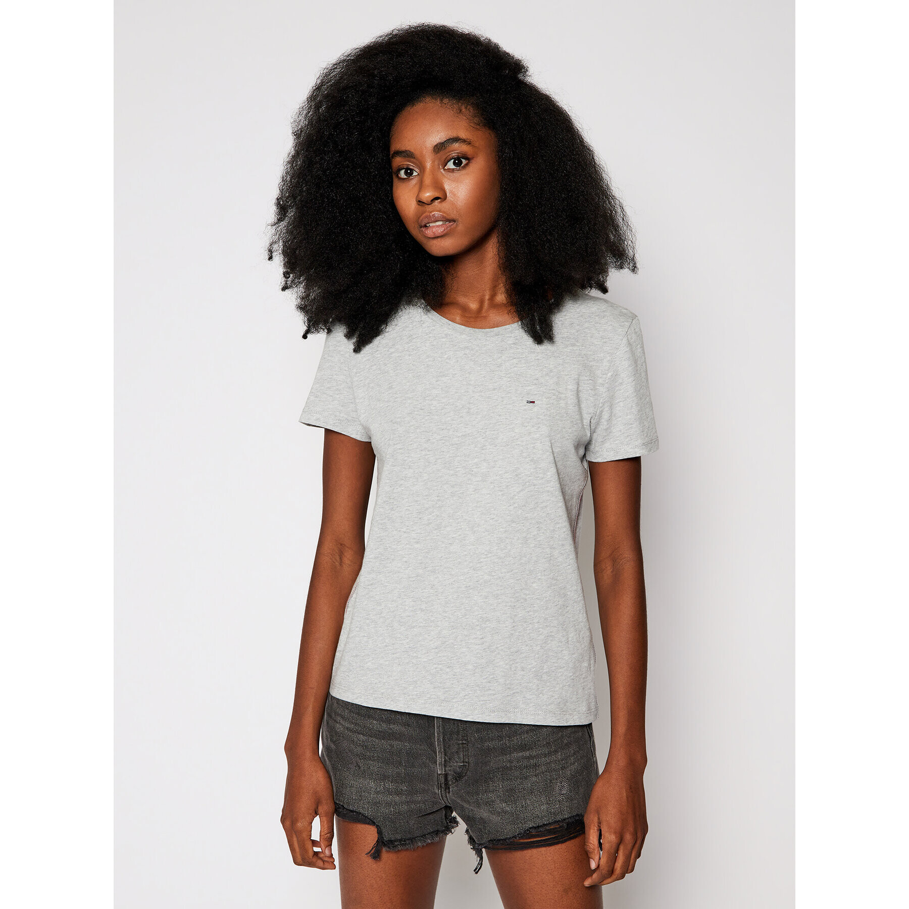 Tommy Jeans Тишърт Tjw Original DW0DW04709 Сив Regular Fit - Pepit.bg