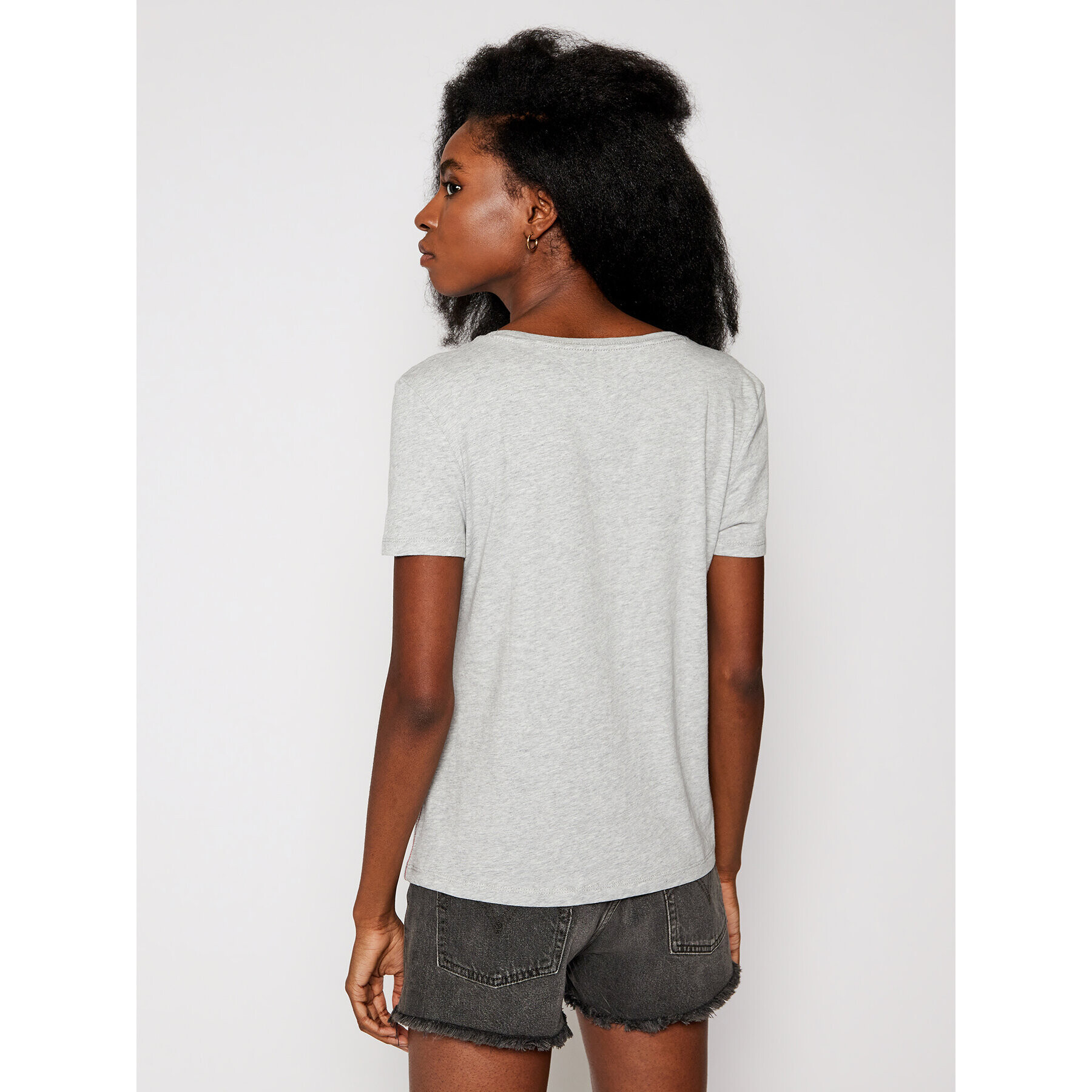 Tommy Jeans Тишърт Tjw Original DW0DW04709 Сив Regular Fit - Pepit.bg