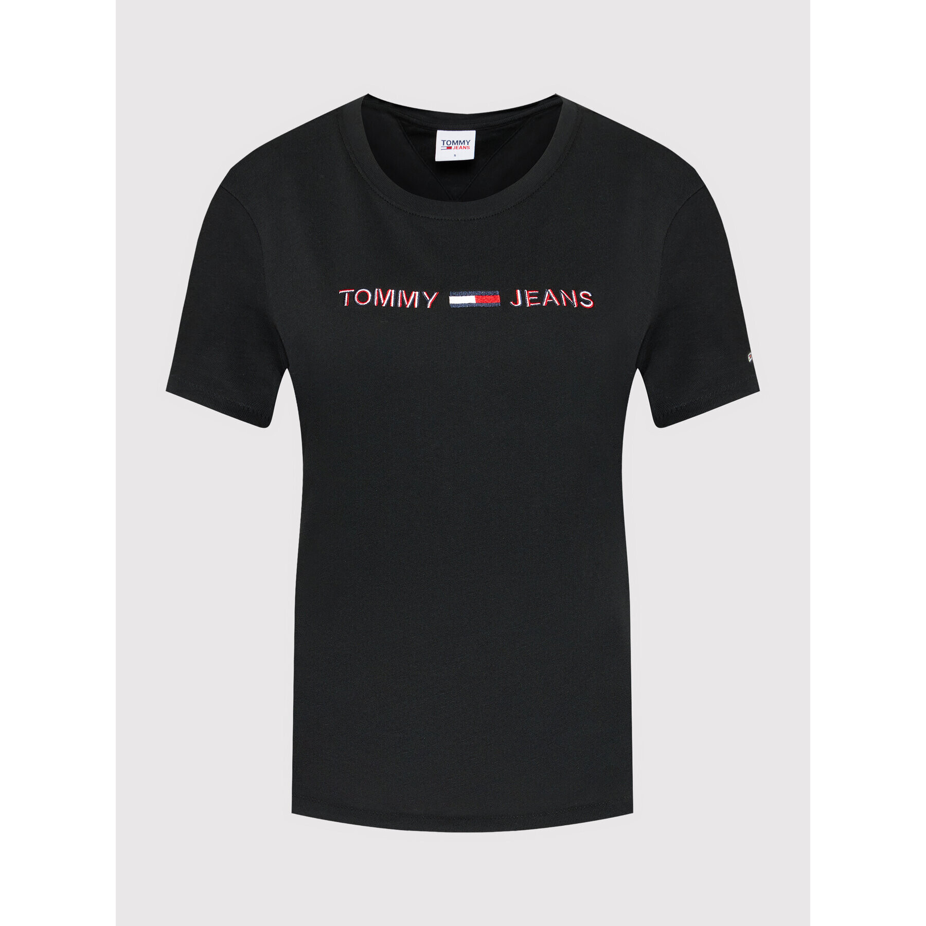 Tommy Jeans Тишърт Tjw Rwb Linear DW0DW10409 Черен Slim Fit - Pepit.bg