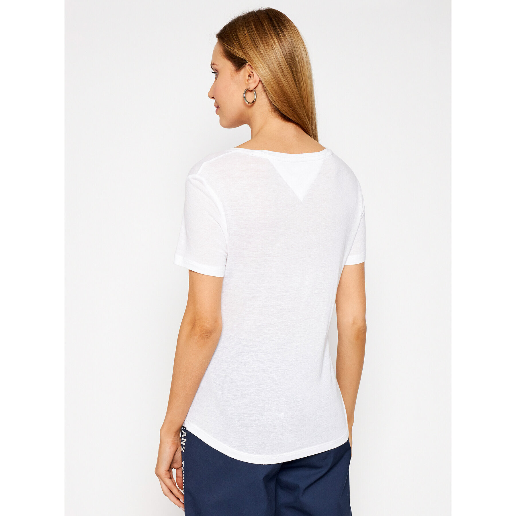 Tommy Jeans Тишърт Tjw Scoop DW0DW09789 Бял Regular Fit - Pepit.bg