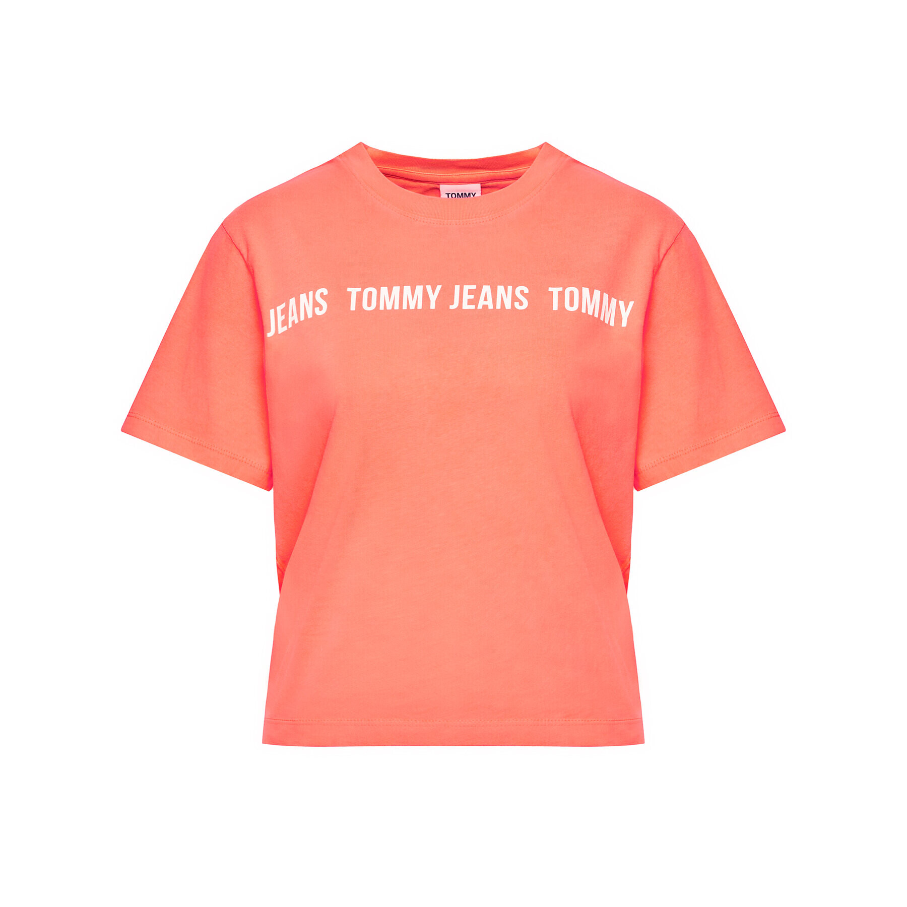 Tommy Jeans Тишърт Tjw Tape DW0DW10147 Оранжев Relaxed Fit - Pepit.bg