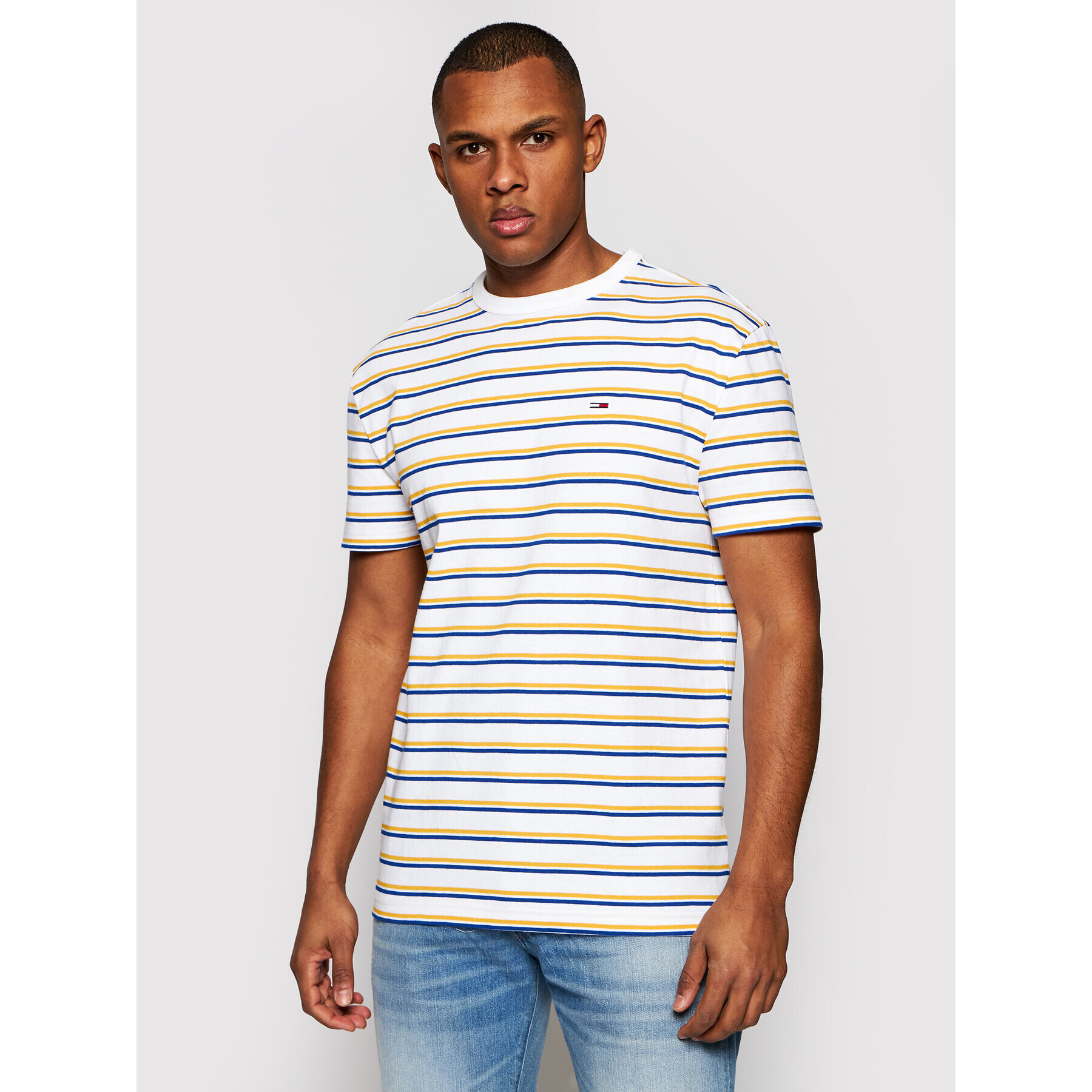 Tommy Jeans Тишърт Two Tone Stripe Classic DM0DM10264 Цветен Regular Fit - Pepit.bg