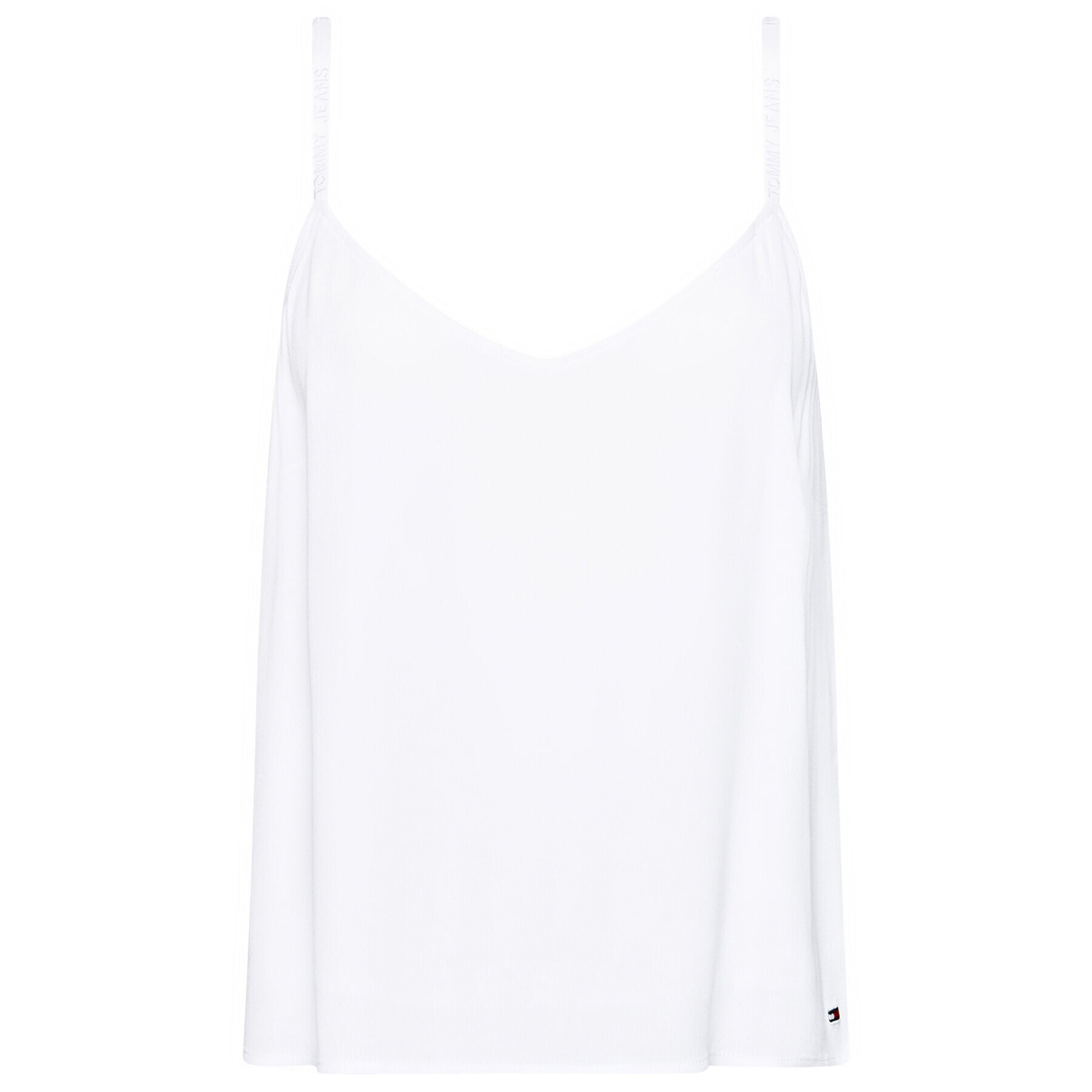 Tommy Jeans топ Cami DW0DW09772 Бял Regular Fit - Pepit.bg