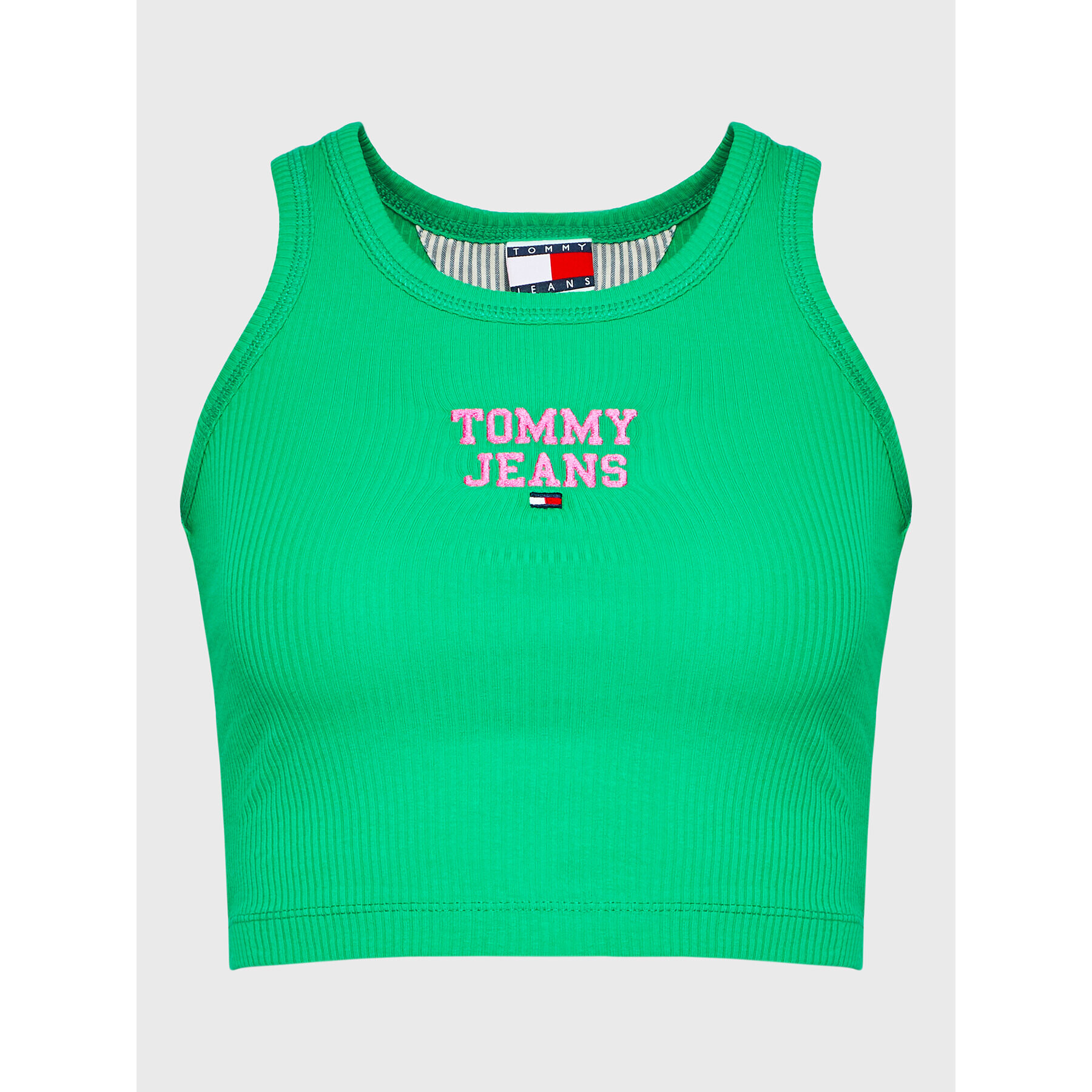 Tommy Jeans топ DW0DW14211 Зелен Regular Fit - Pepit.bg