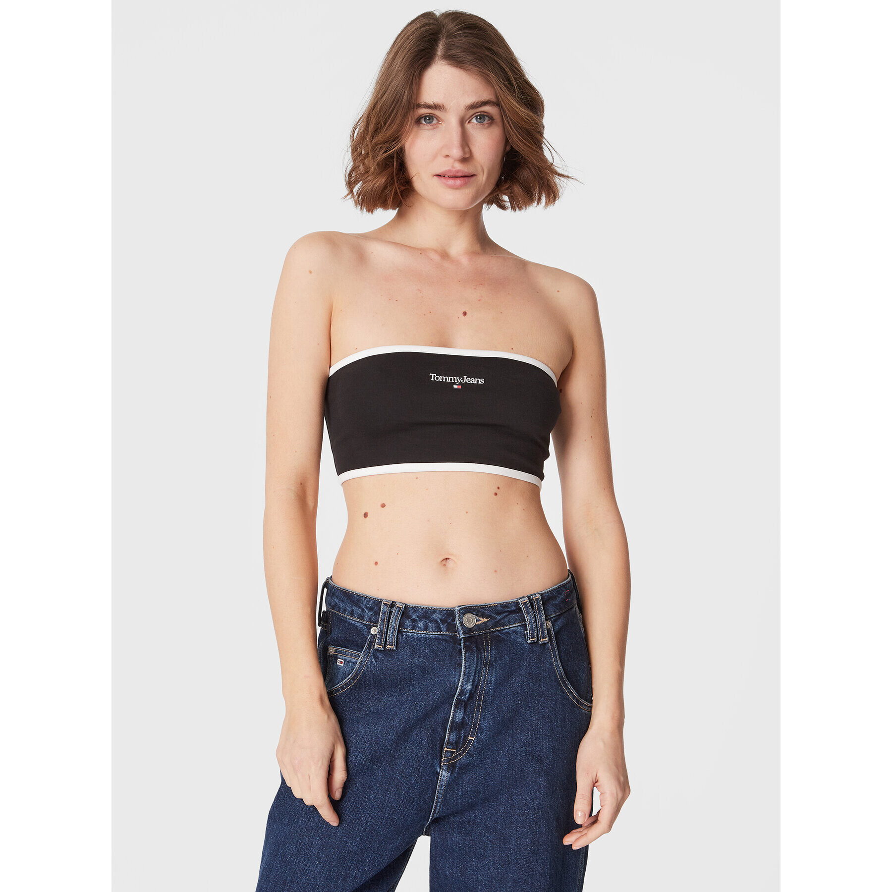 Tommy Jeans топ DW0DW14886 Черен Regular Fit - Pepit.bg