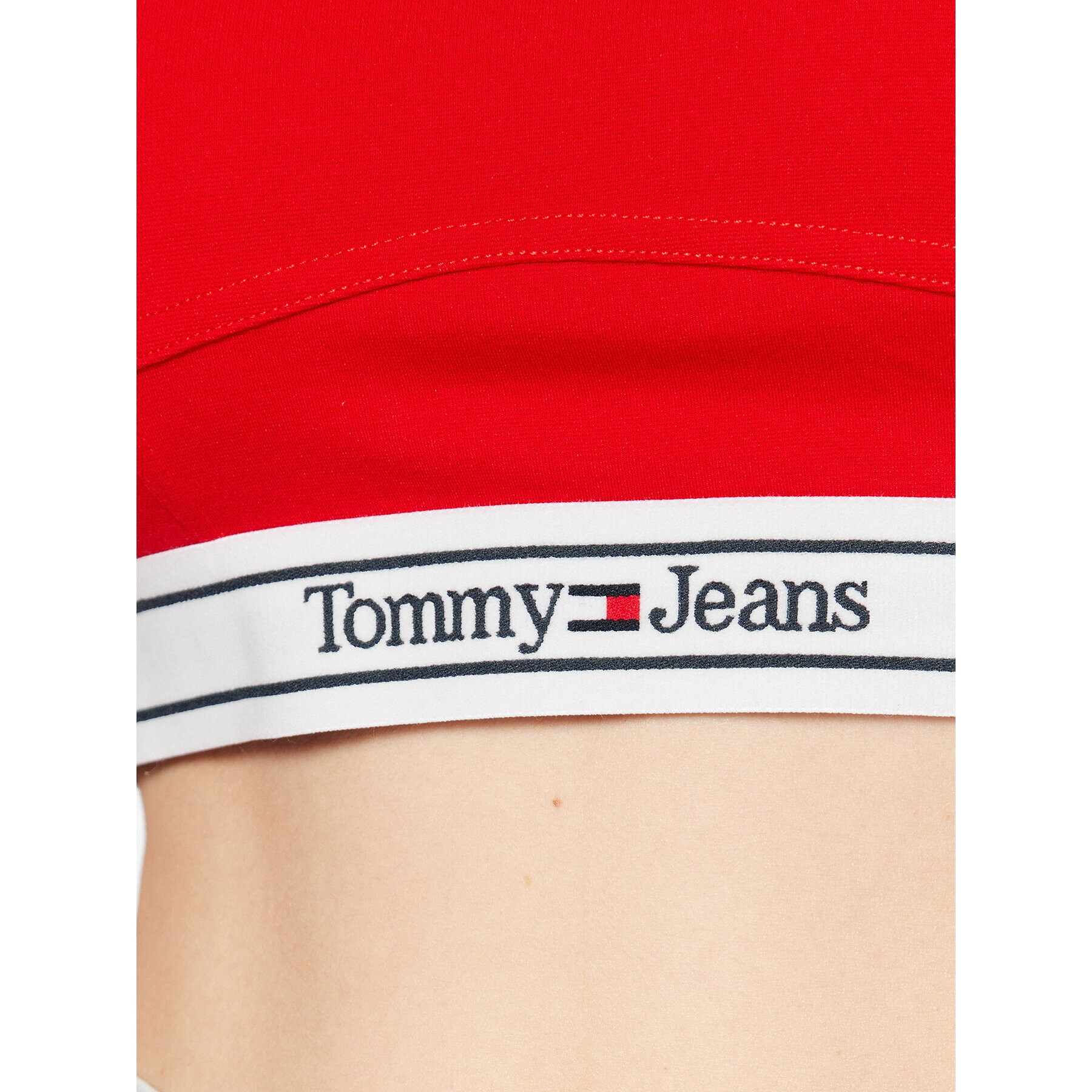 Tommy Jeans топ DW0DW15300 Червен Slim Fit - Pepit.bg