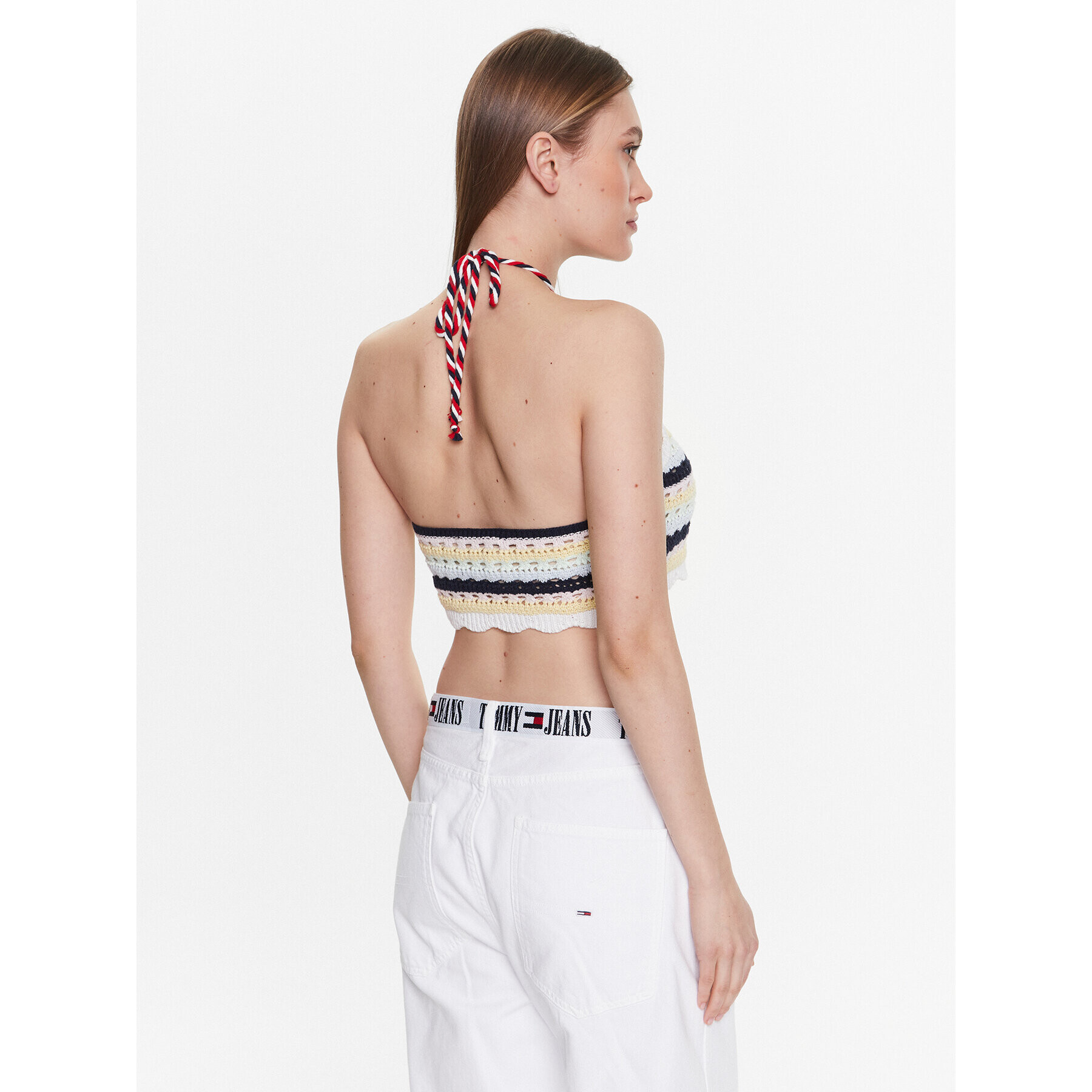 Tommy Jeans топ DW0DW15403 Цветен Slim Fit - Pepit.bg
