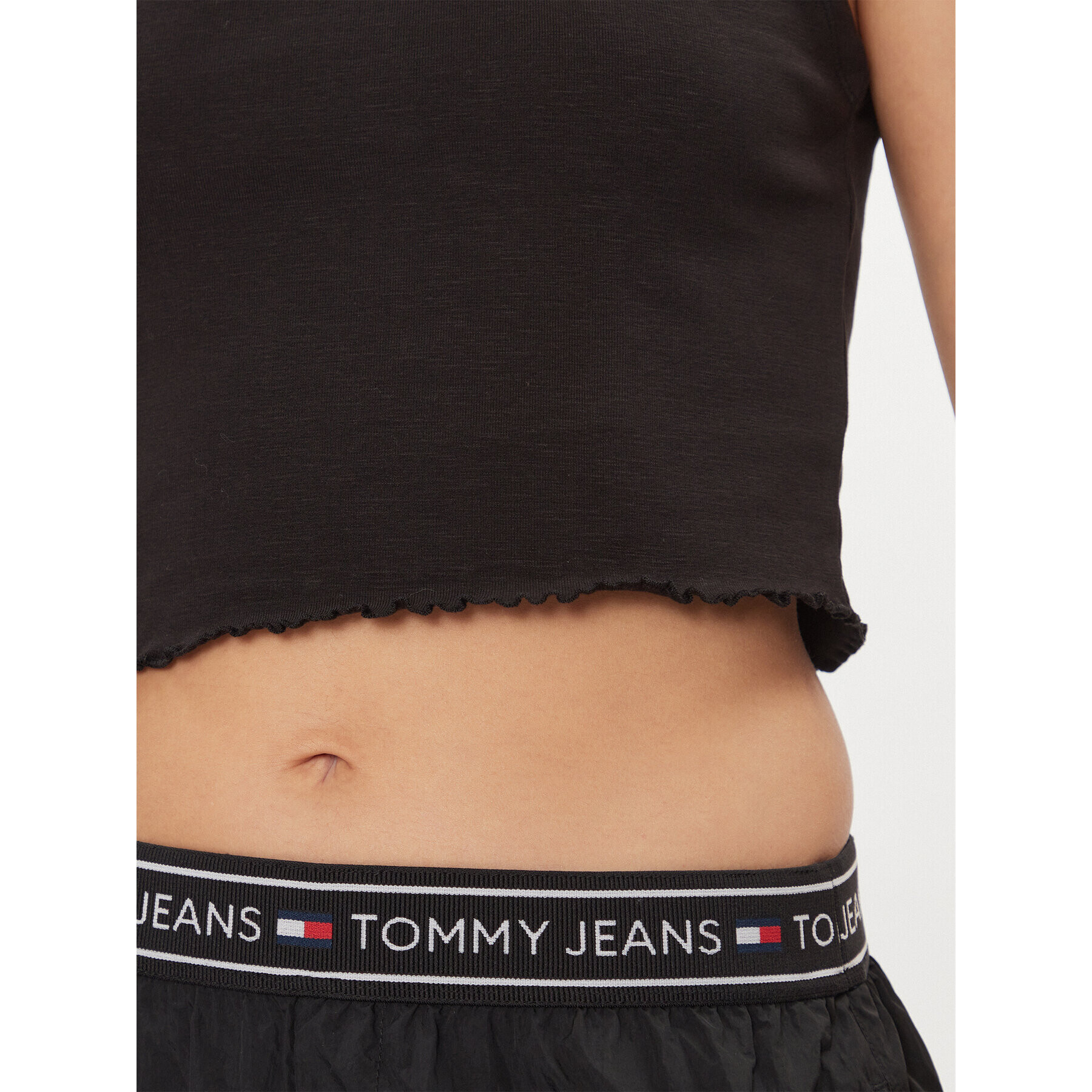 Tommy Jeans топ DW0DW17368 Черен Slim Fit - Pepit.bg