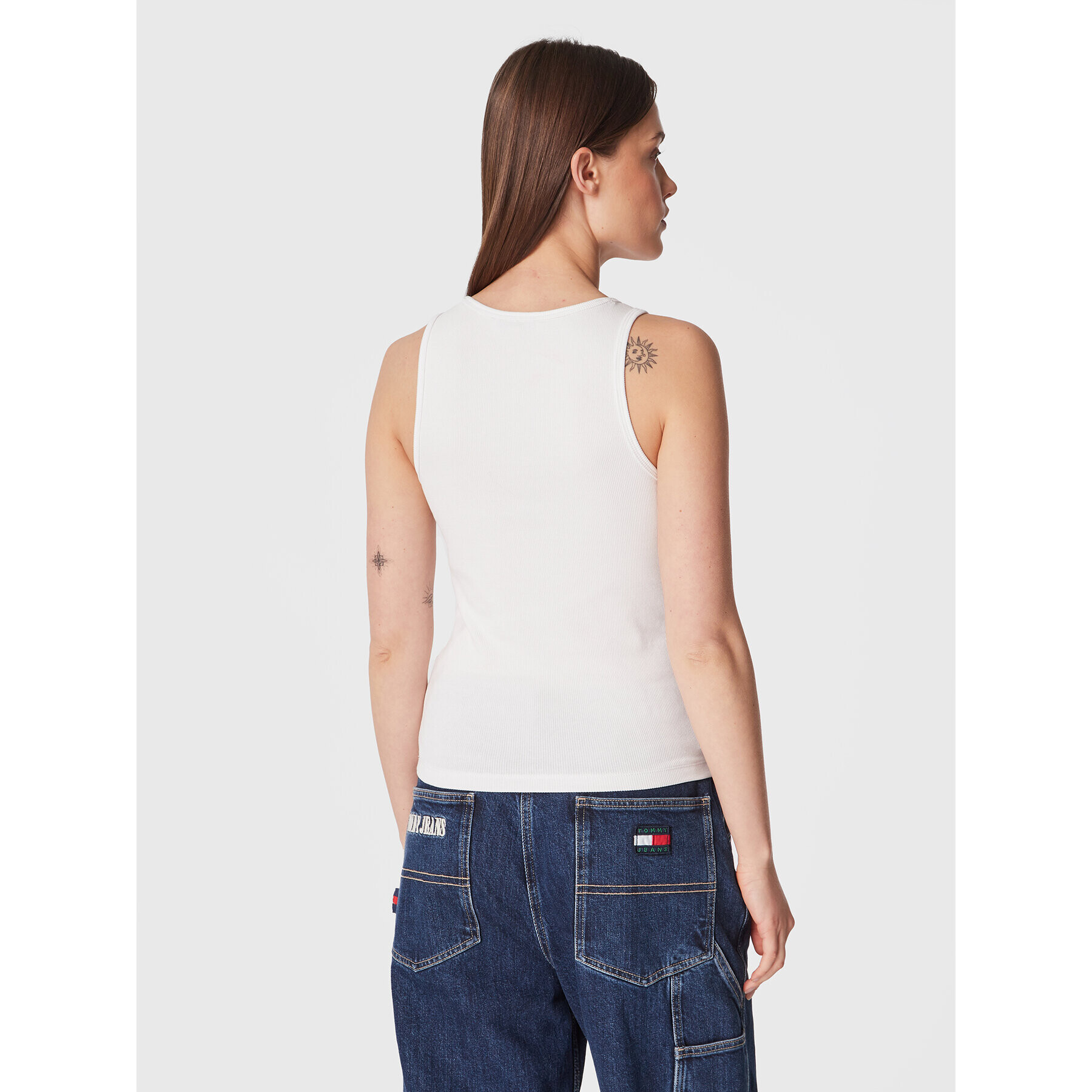 Tommy Jeans топ Essential DW0DW14875 Бял Regular Fit - Pepit.bg