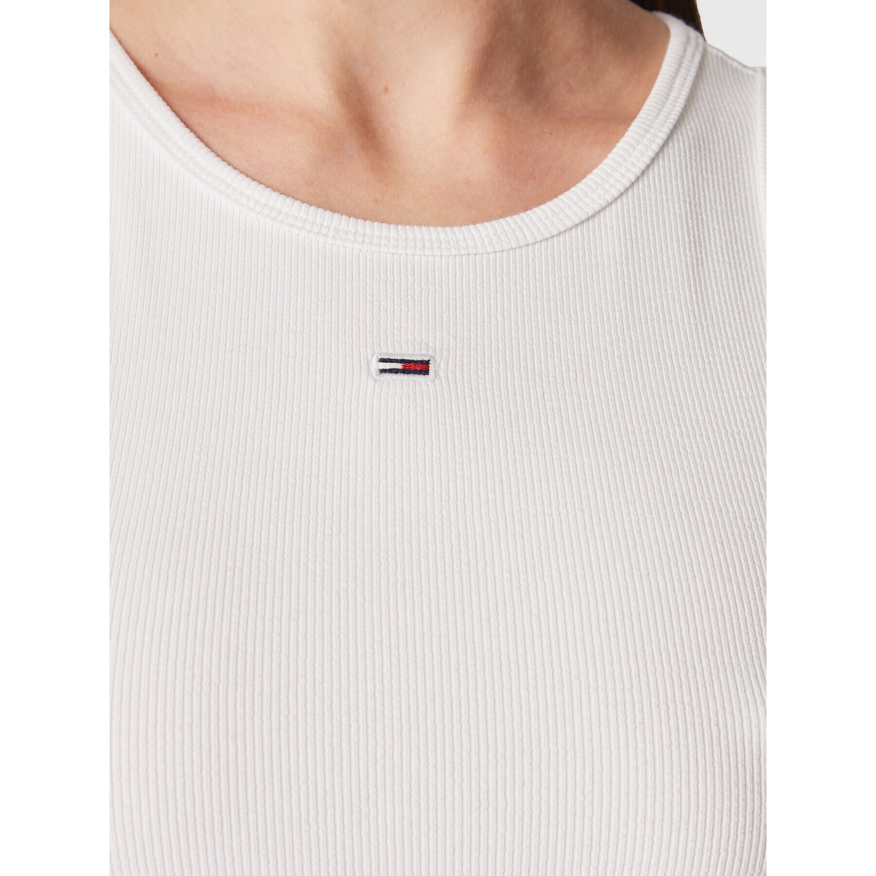 Tommy Jeans топ Essential DW0DW14875 Бял Regular Fit - Pepit.bg