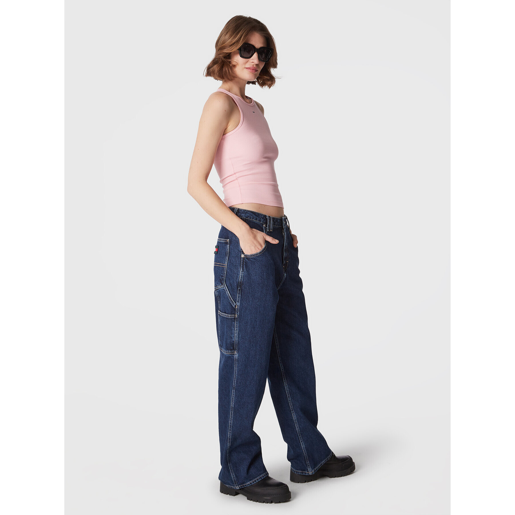 Tommy Jeans топ Essential DW0DW14875 Розов Slim Fit - Pepit.bg
