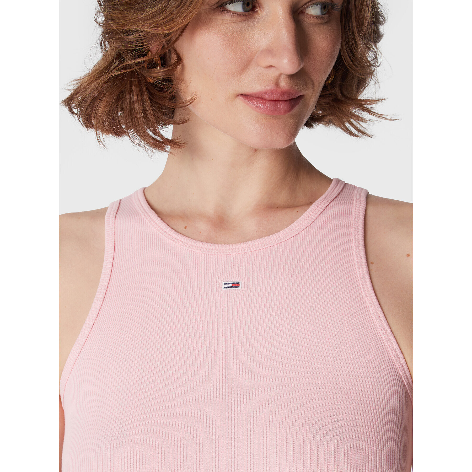 Tommy Jeans топ Essential DW0DW14875 Розов Slim Fit - Pepit.bg