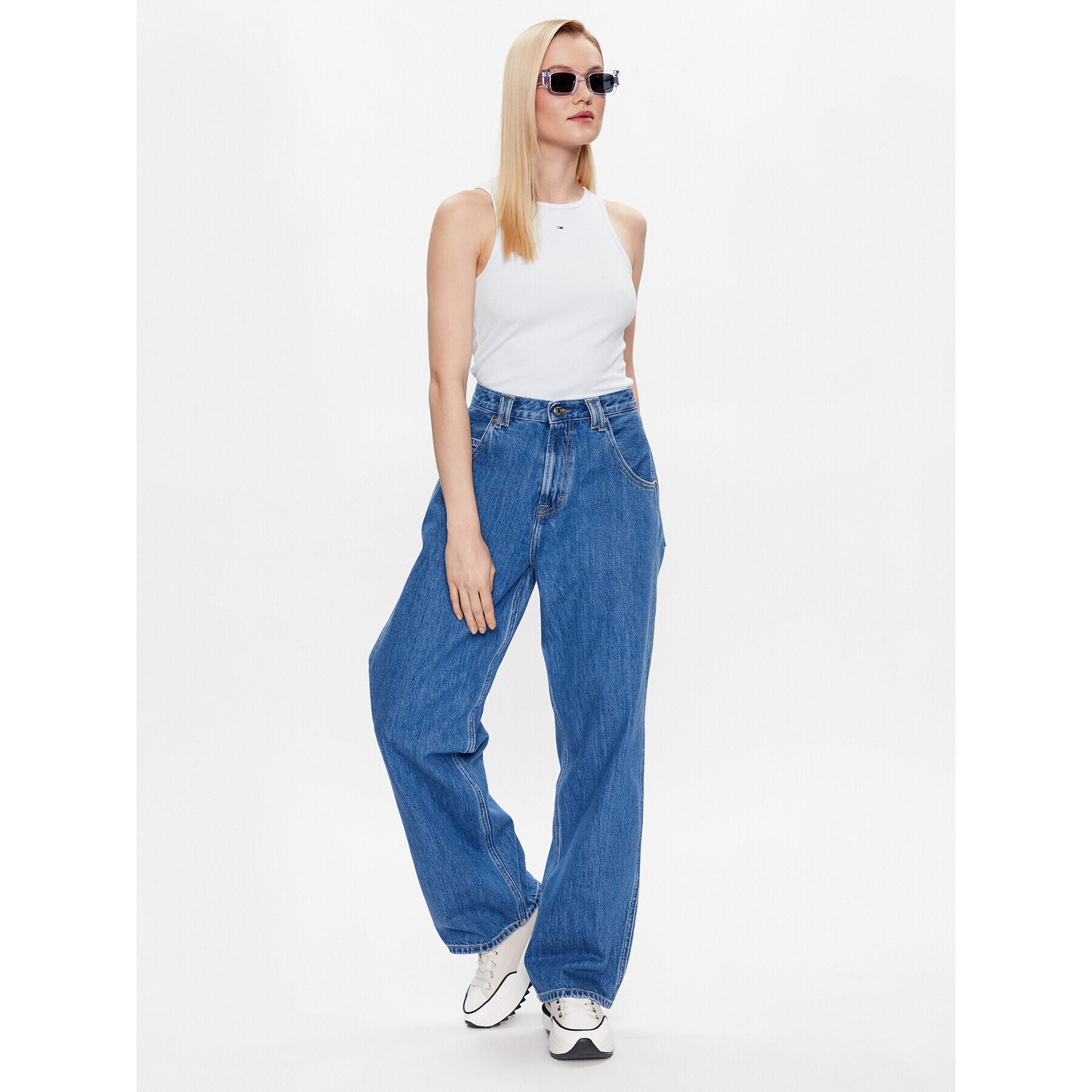 Tommy Jeans топ Essential DW0DW14875 Син Slim Fit - Pepit.bg