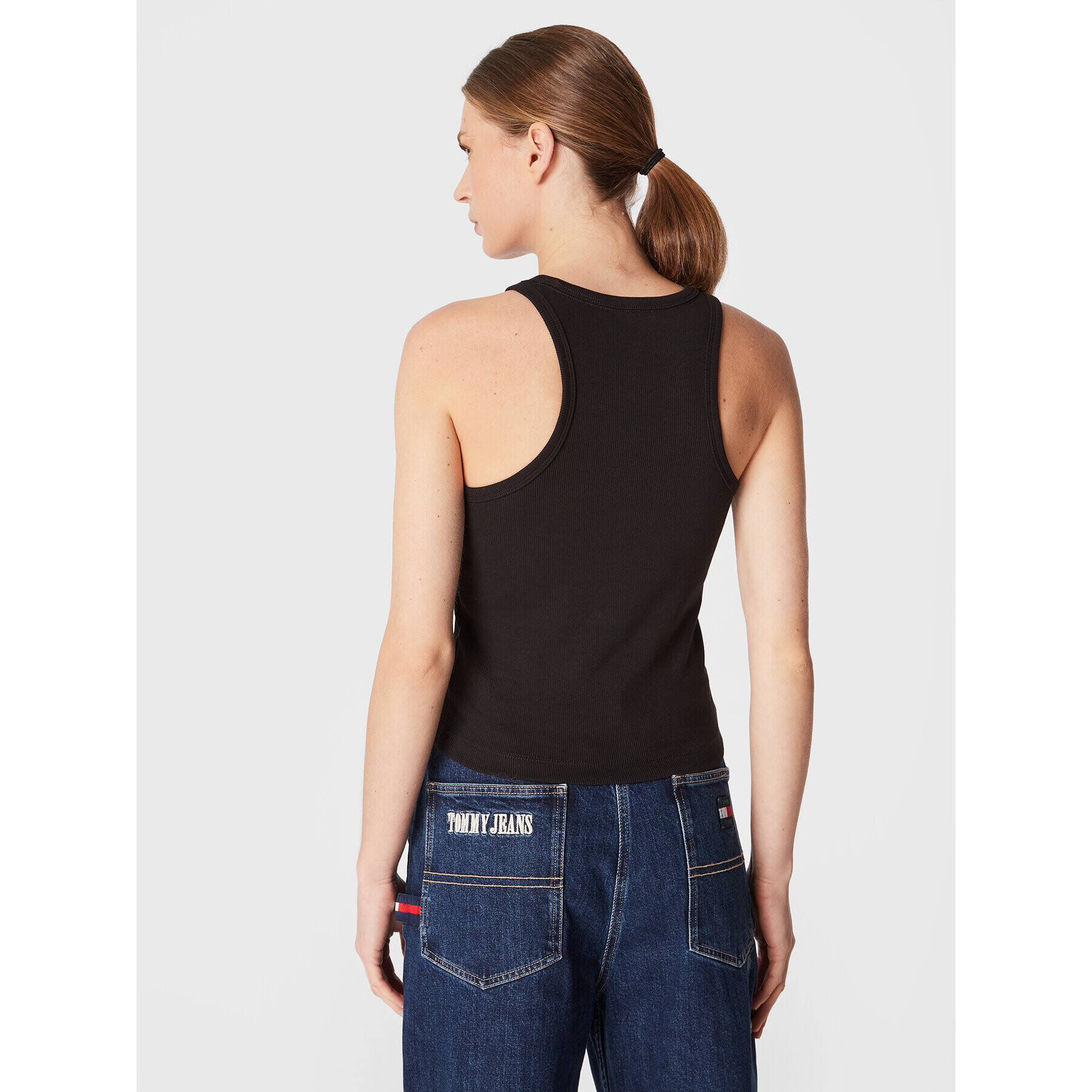 Tommy Jeans топ Feminine DW0DW14282 Черен Slim Fit - Pepit.bg