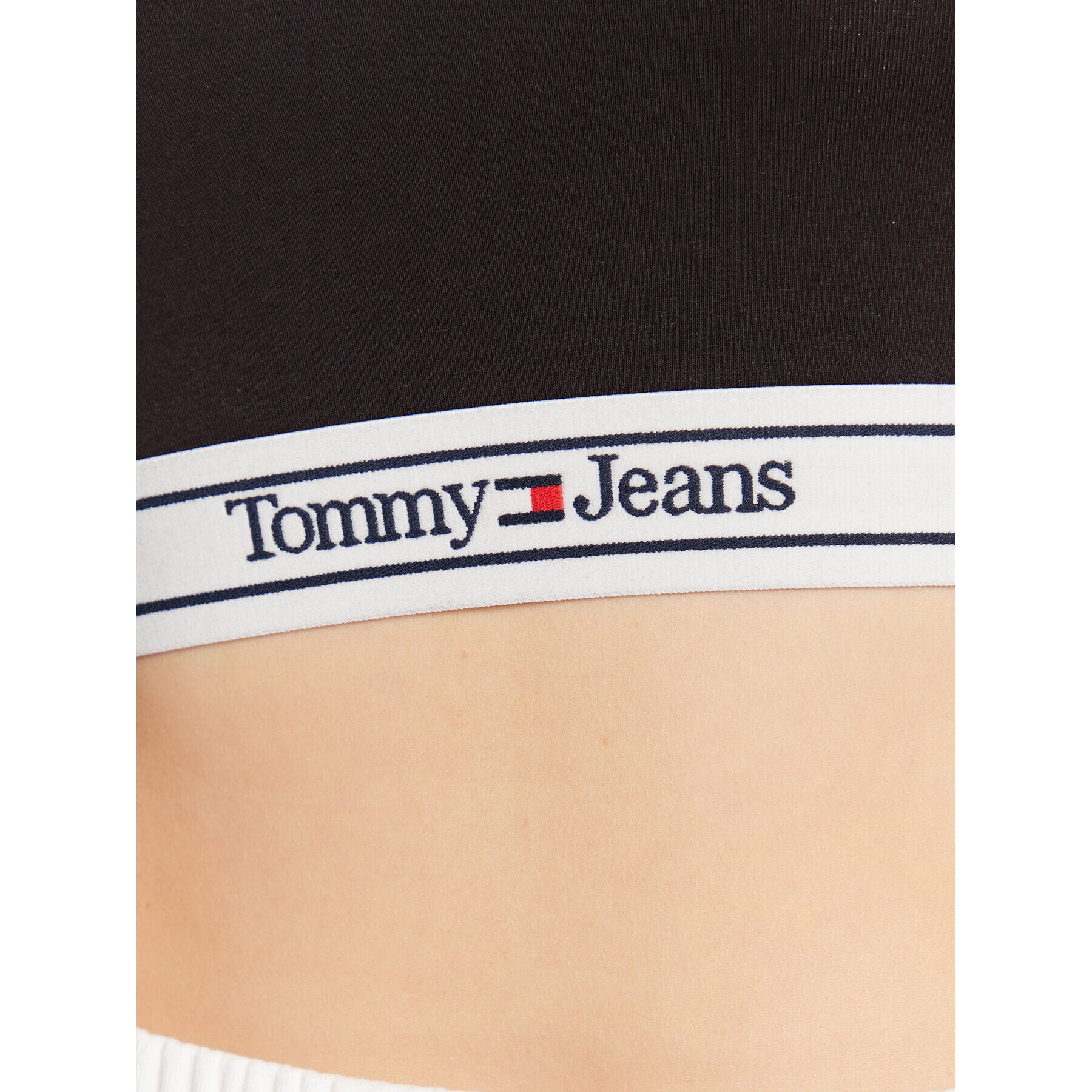 Tommy Jeans топ Logo DW0DW14892 Черен Slim Fit - Pepit.bg