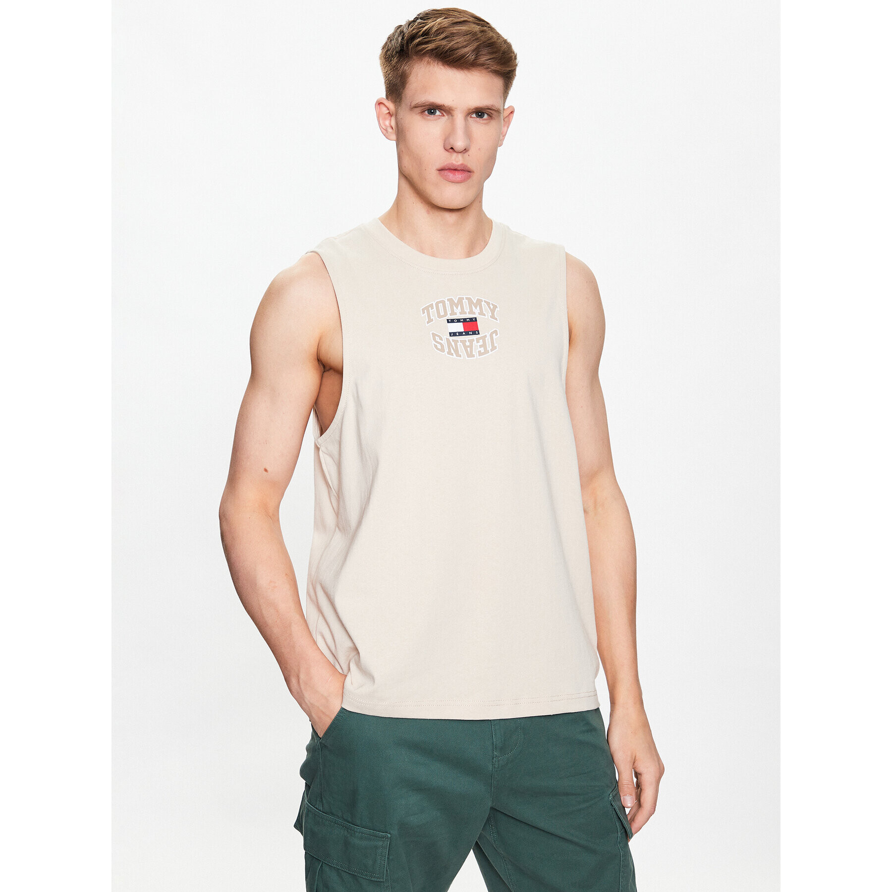 Tommy Jeans топ Mirror DM0DM16493 Бежов Regular Fit - Pepit.bg