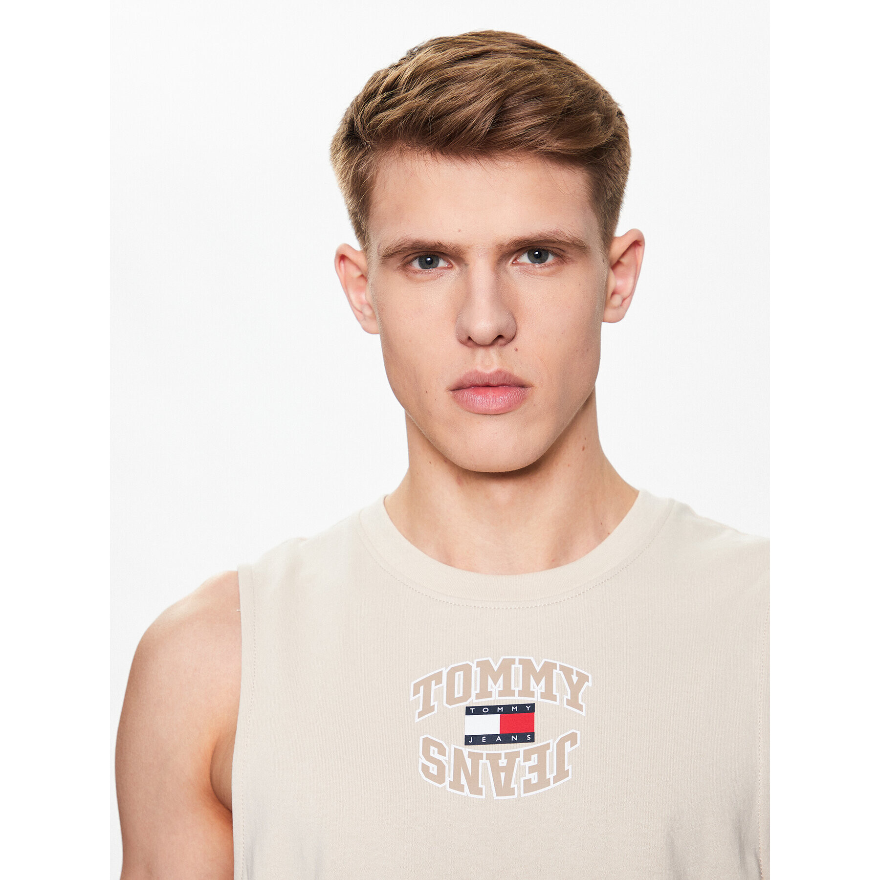 Tommy Jeans топ Mirror DM0DM16493 Бежов Regular Fit - Pepit.bg