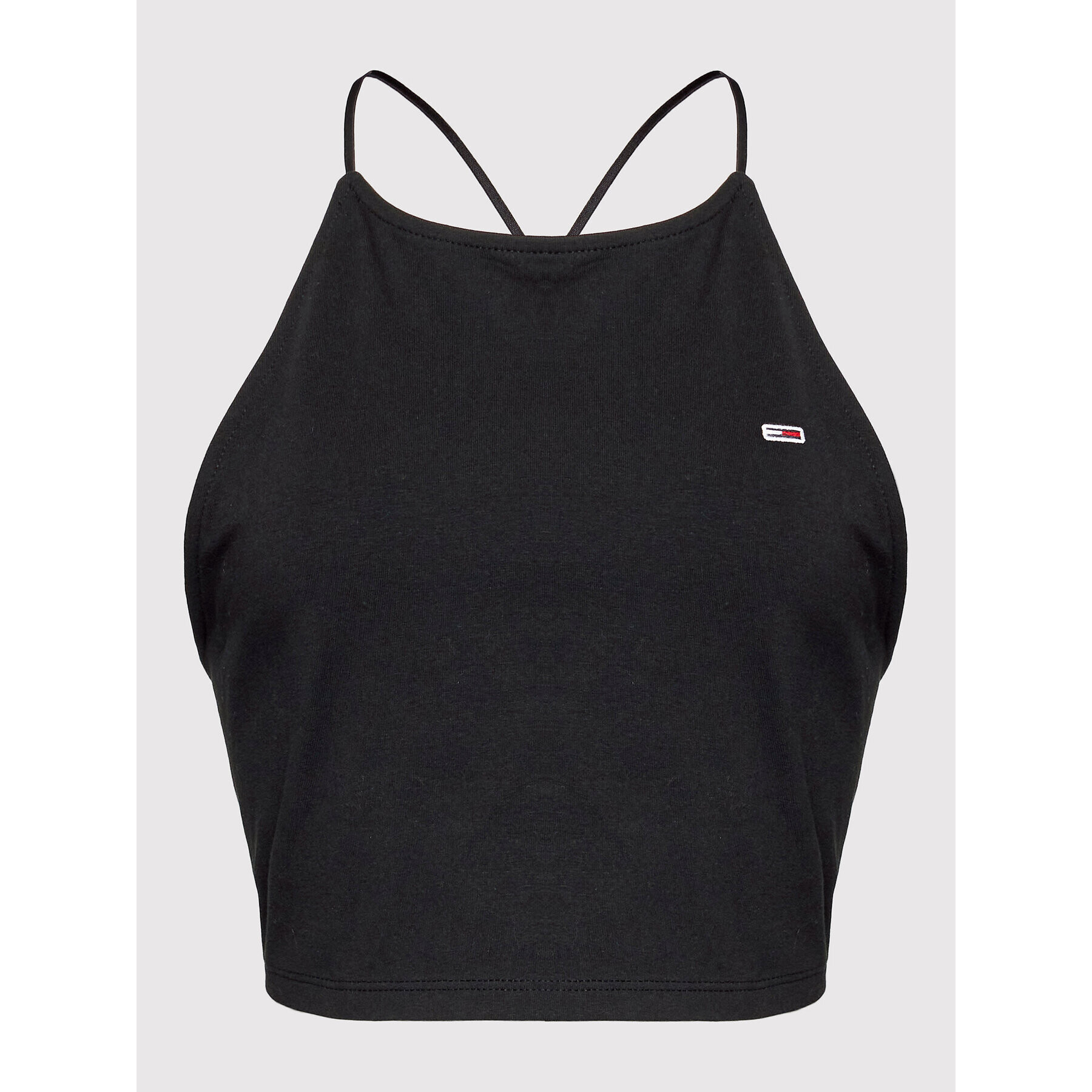 Tommy Jeans топ Open Back DW0DW12550 Черен Slim Fit - Pepit.bg