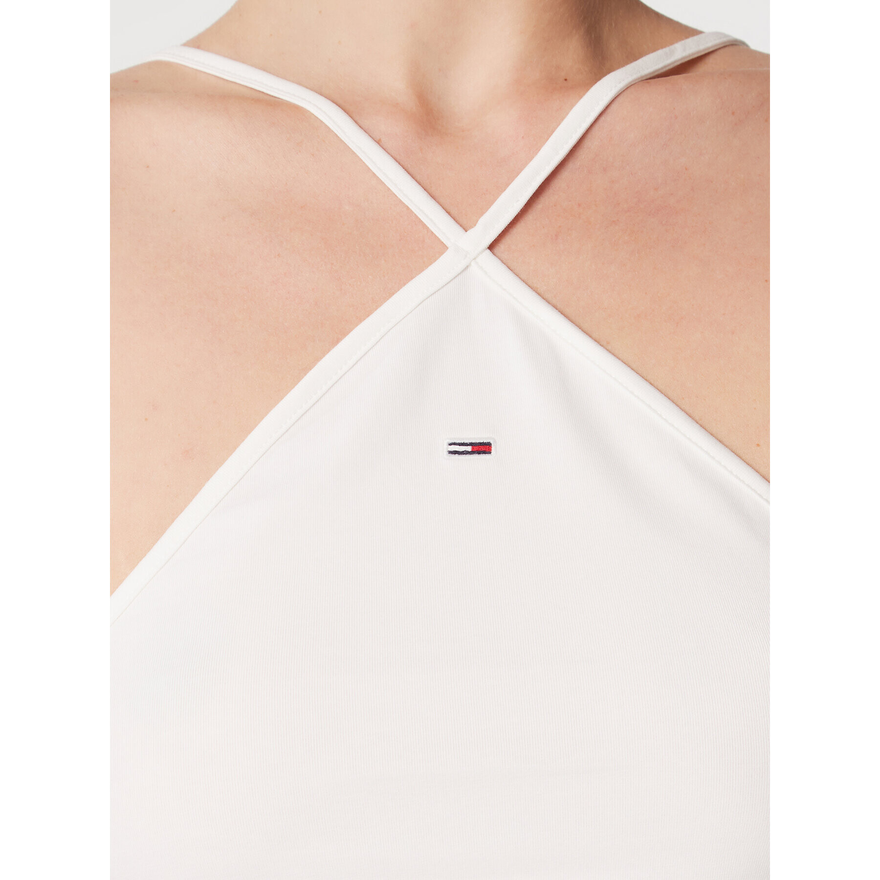 Tommy Jeans топ Party DW0DW14888 Бял Regular Fit - Pepit.bg