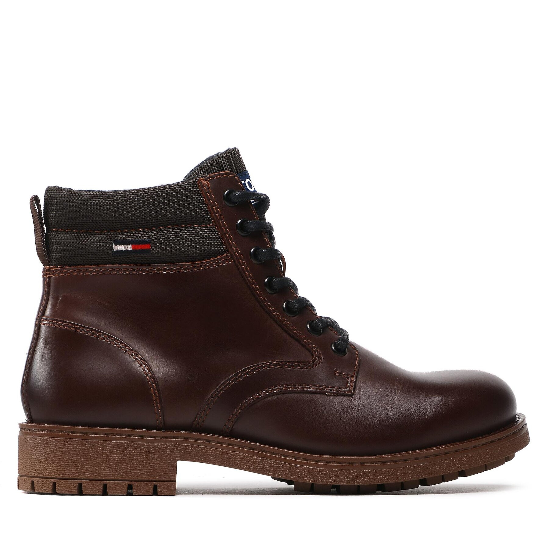 Tommy Jeans Туристически oбувки Classic Short Lace Up Boot EM0EM01057 Кафяв - Pepit.bg