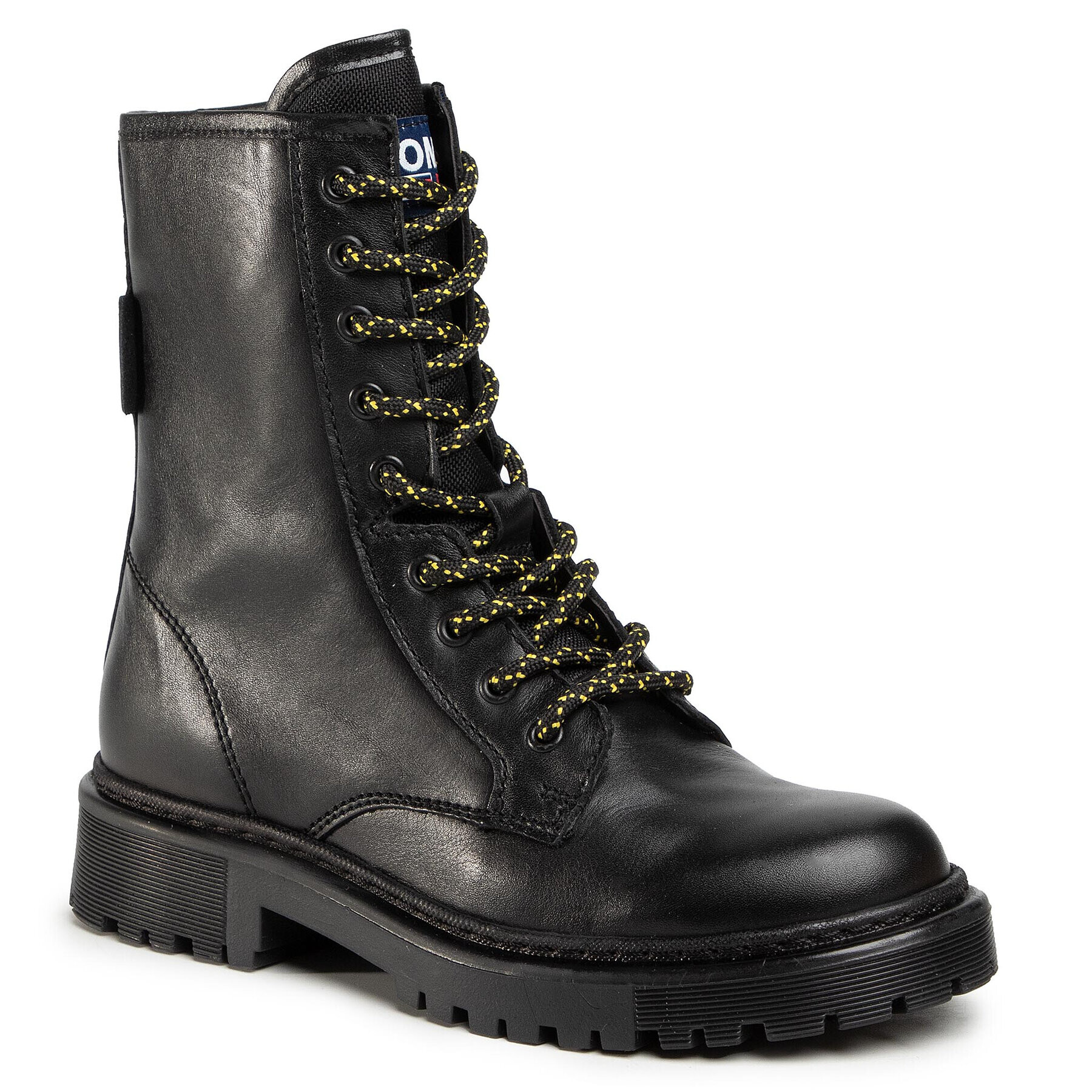 Tommy Jeans Туристически oбувки Double Detail Lace Up Boot EN0EN01094 Черен - Pepit.bg