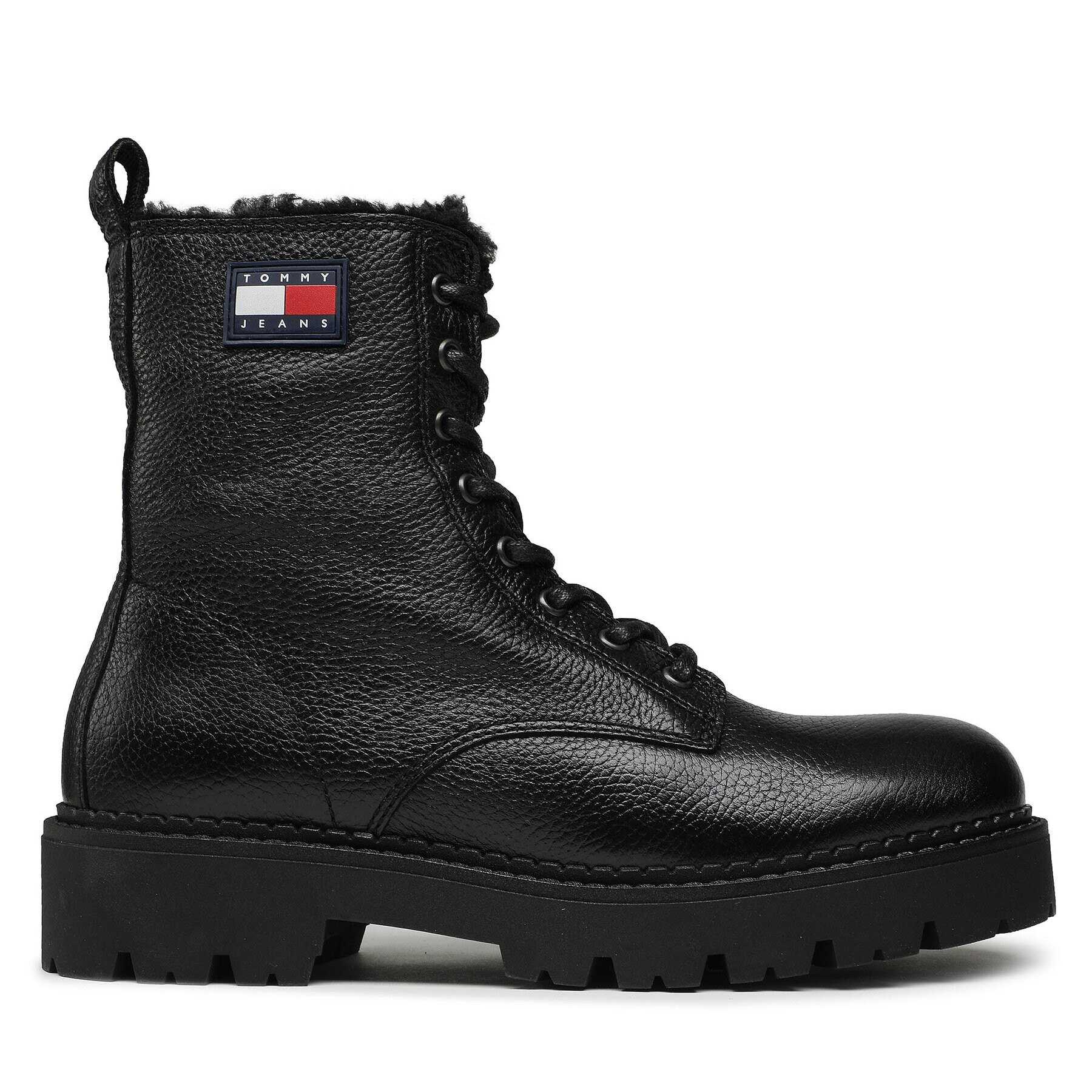 Tommy Jeans Туристически oбувки Lace Up Warm Lined Boot EM0EM01060 Черен - Pepit.bg