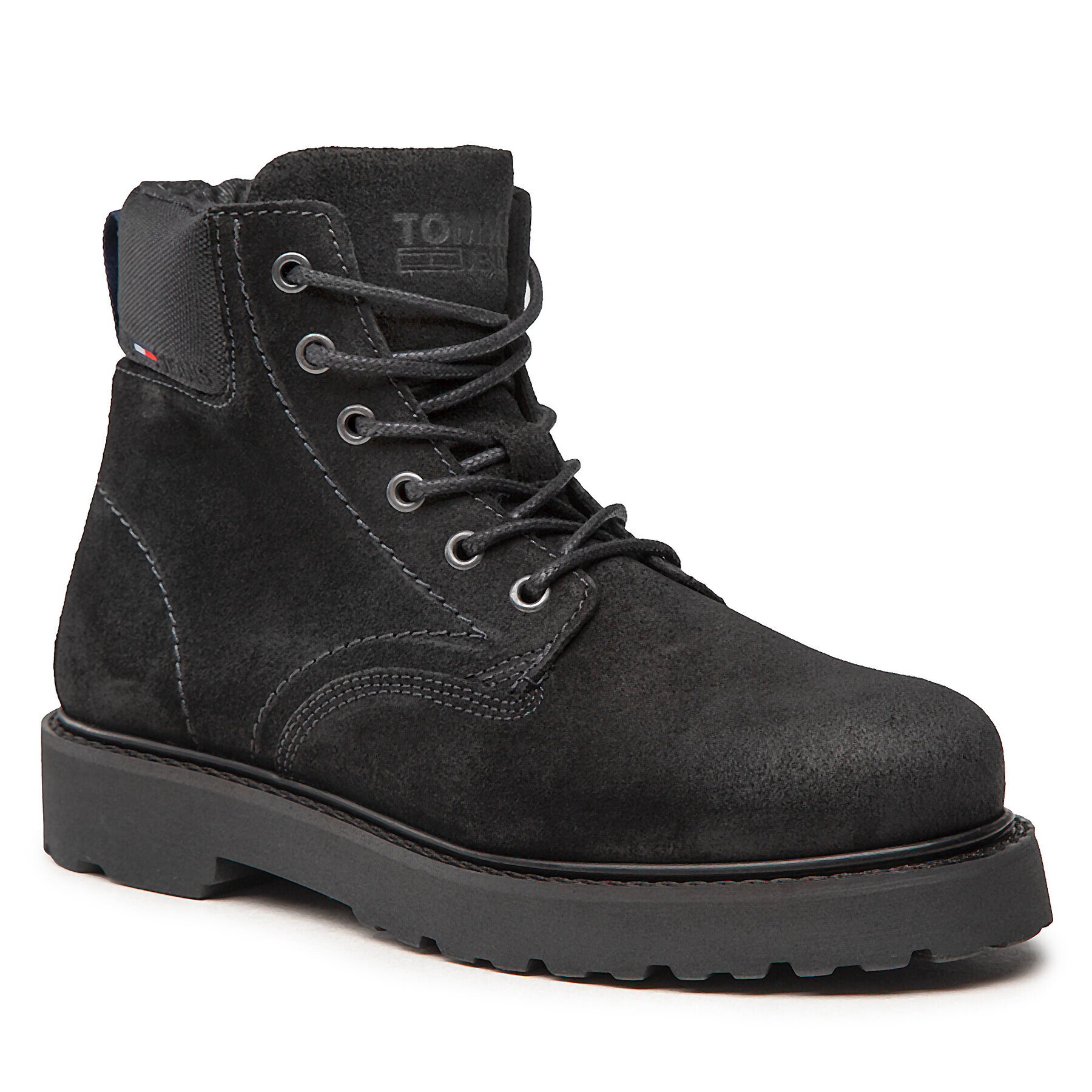 Tommy Jeans Туристически oбувки Short Lace Up Boot EM0EM00830 Черен - Pepit.bg