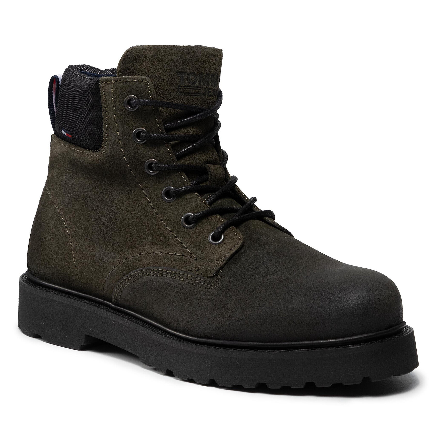 Tommy Jeans Туристически oбувки Short Lace Up Boot EM0EM00830 Зелен - Pepit.bg