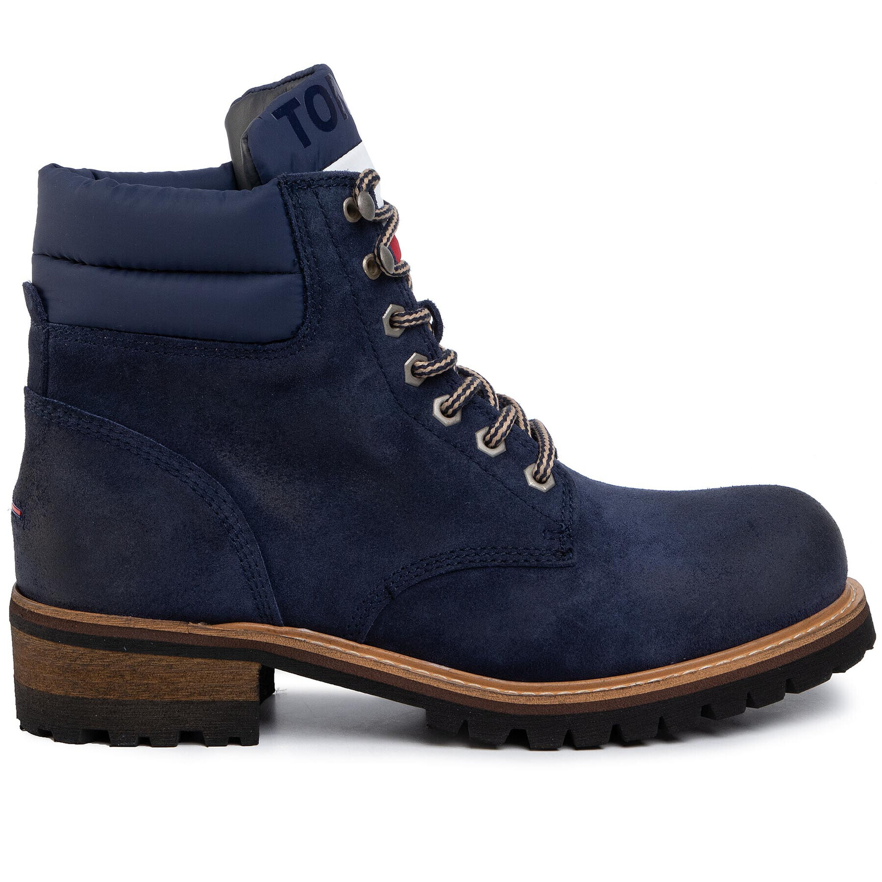 Tommy Jeans Туристически oбувки Suede Lace Up Boot EM0EM00354 Тъмносин - Pepit.bg