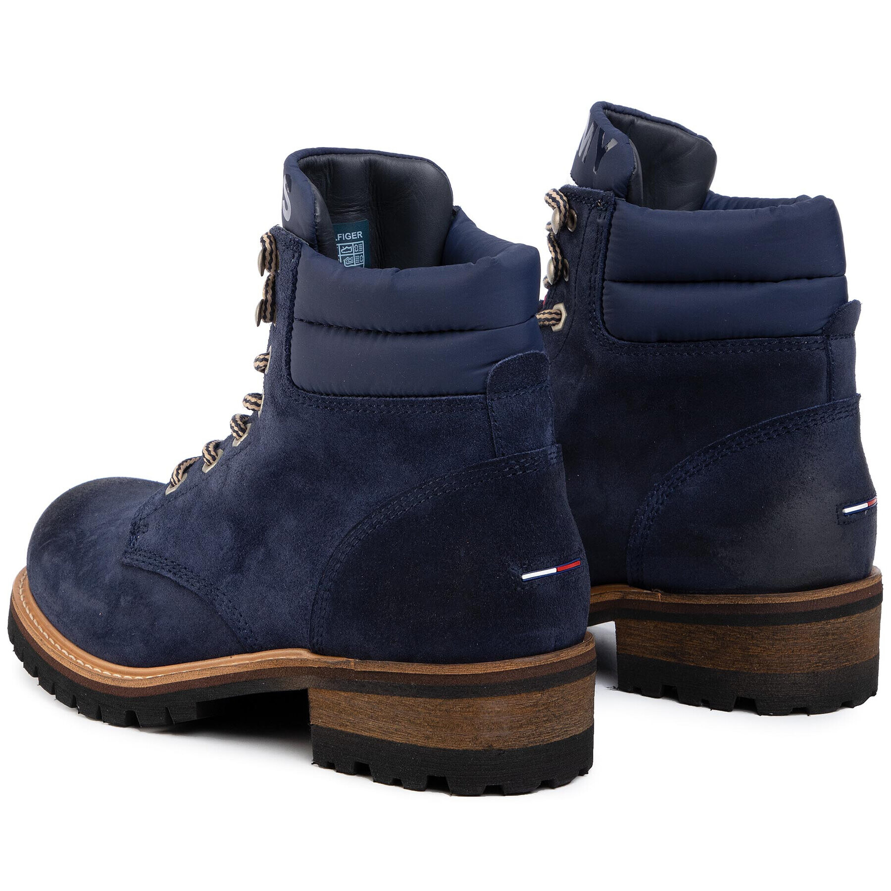 Tommy Jeans Туристически oбувки Suede Lace Up Boot EM0EM00354 Тъмносин - Pepit.bg