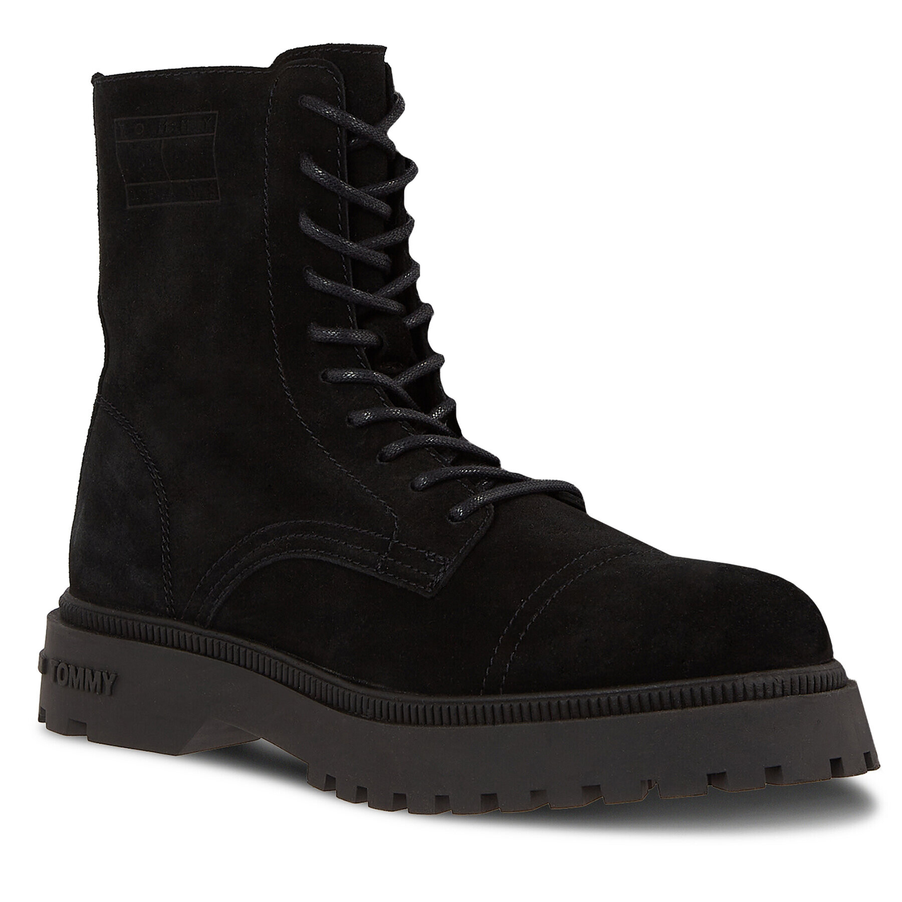 Tommy Jeans Туристически oбувки Tjm Casual Boot Suede EM0EM01336 Черен - Pepit.bg