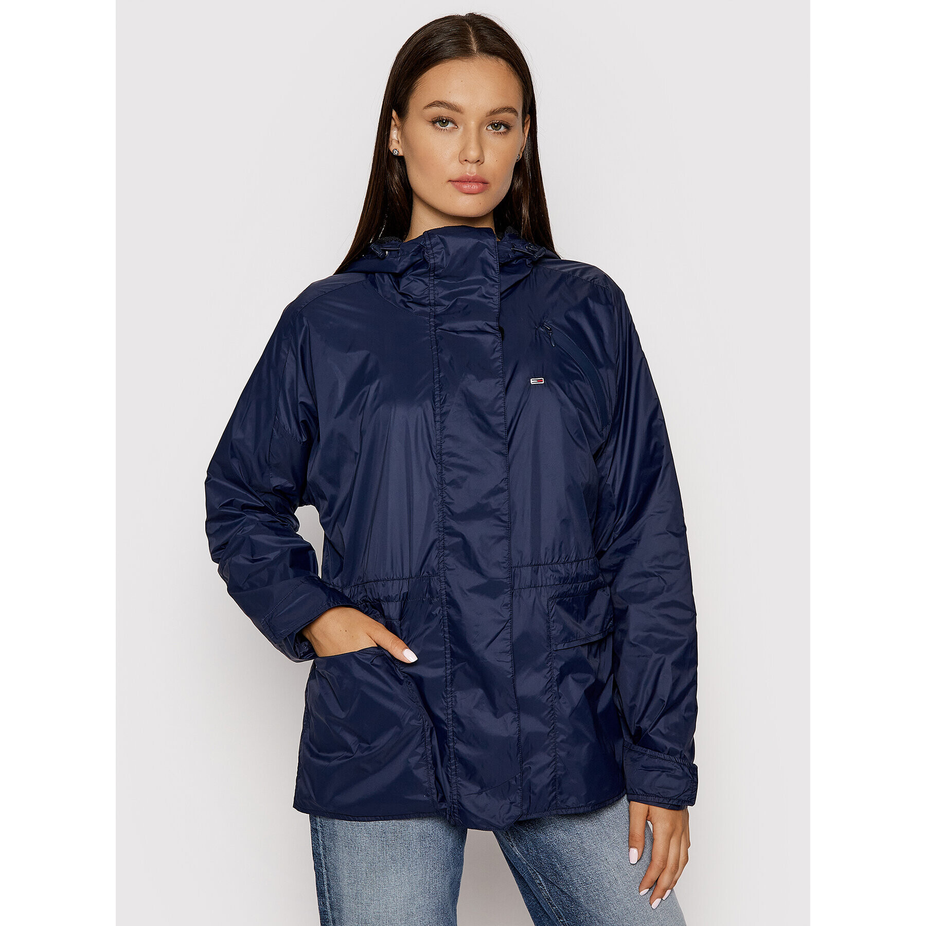 Tommy Jeans Ветровка Solid DW0DW10389 Тъмносин Regular Fit - Pepit.bg