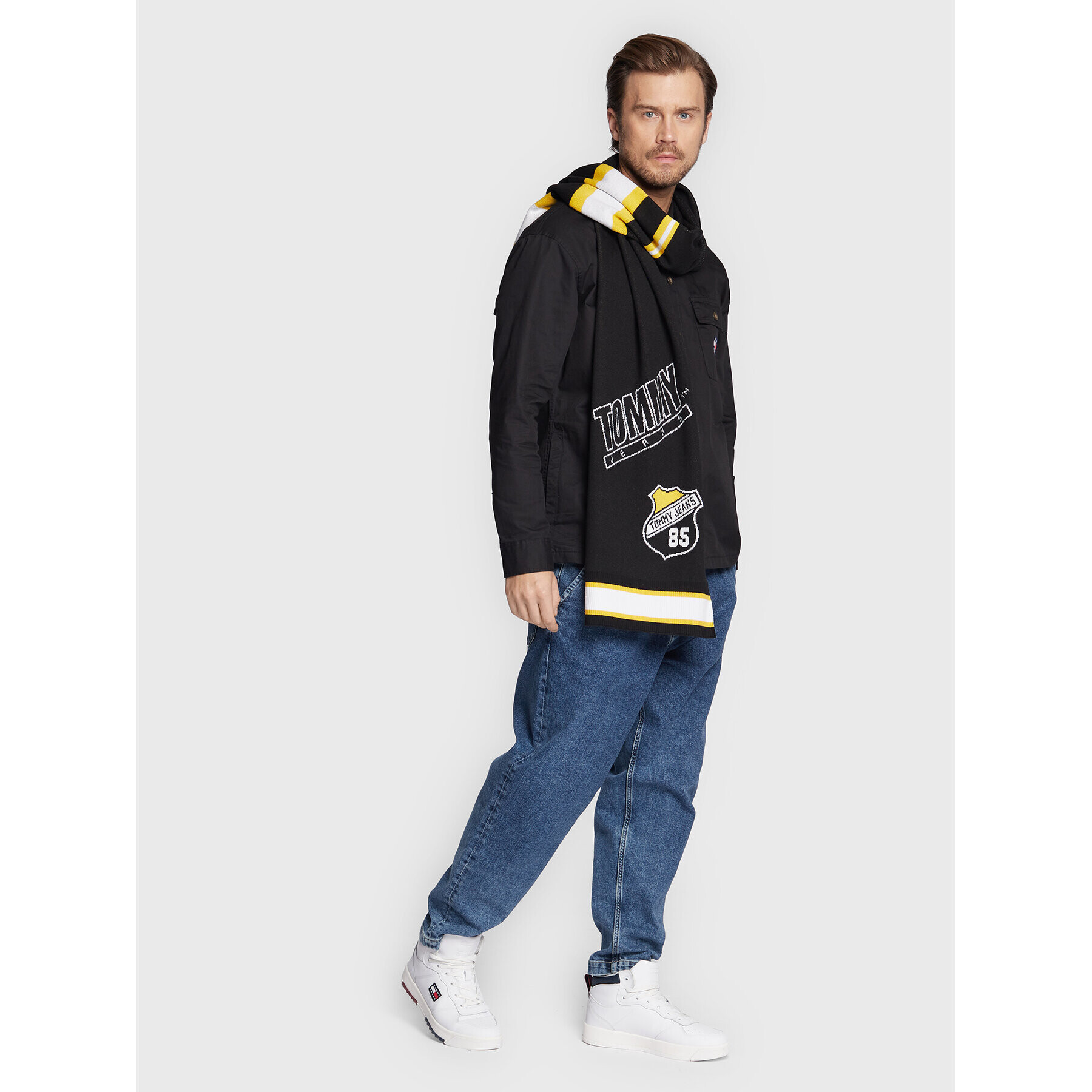Tommy Jeans Зимен шал AM0AM10633 Черен - Pepit.bg